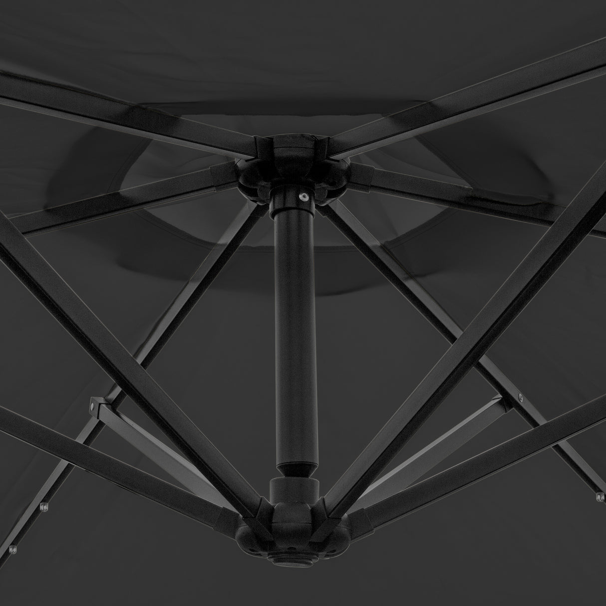 Grijs 3m LED Zweefparasol met Voet