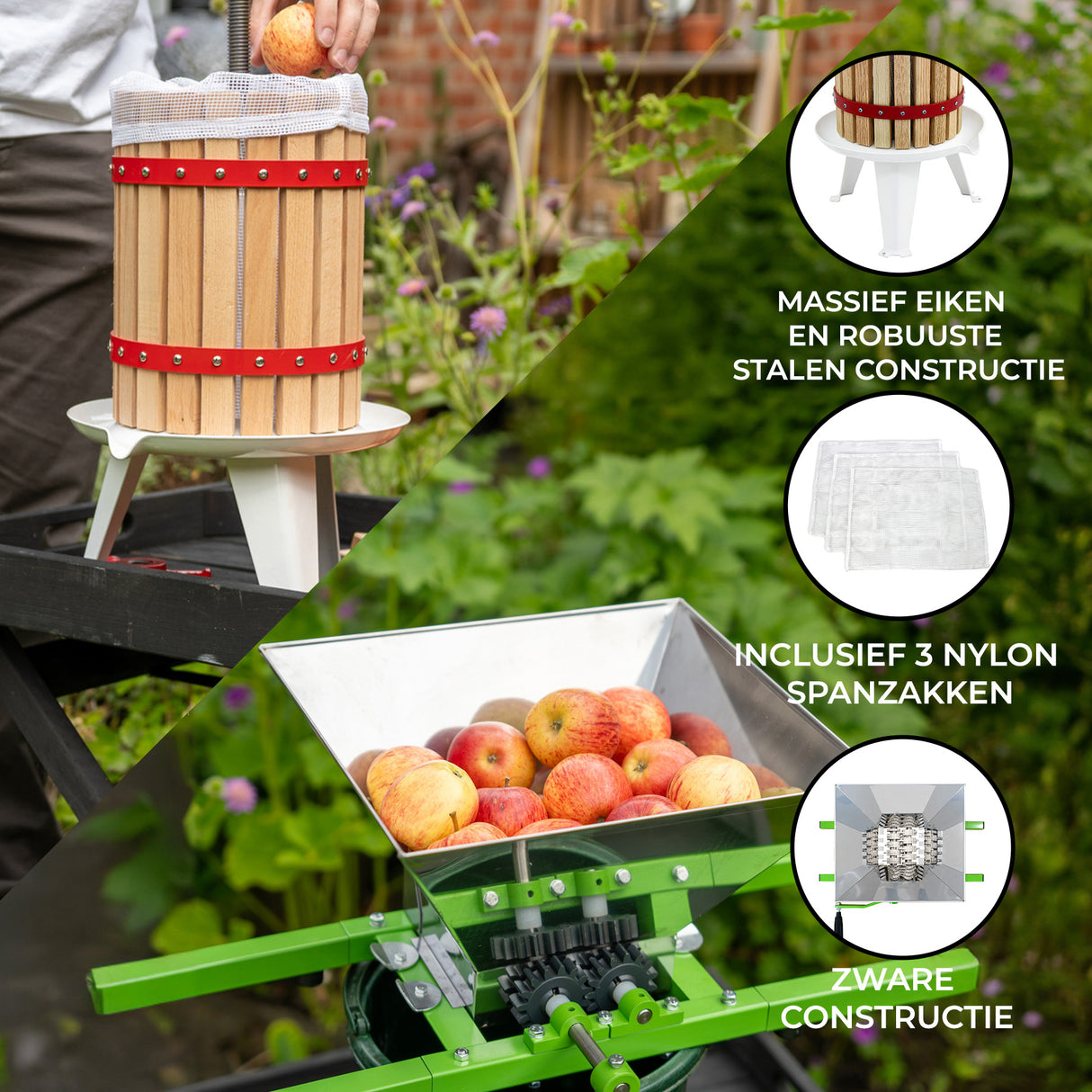KuKoo Fruit Crusher & 18 Liter Fruitpers