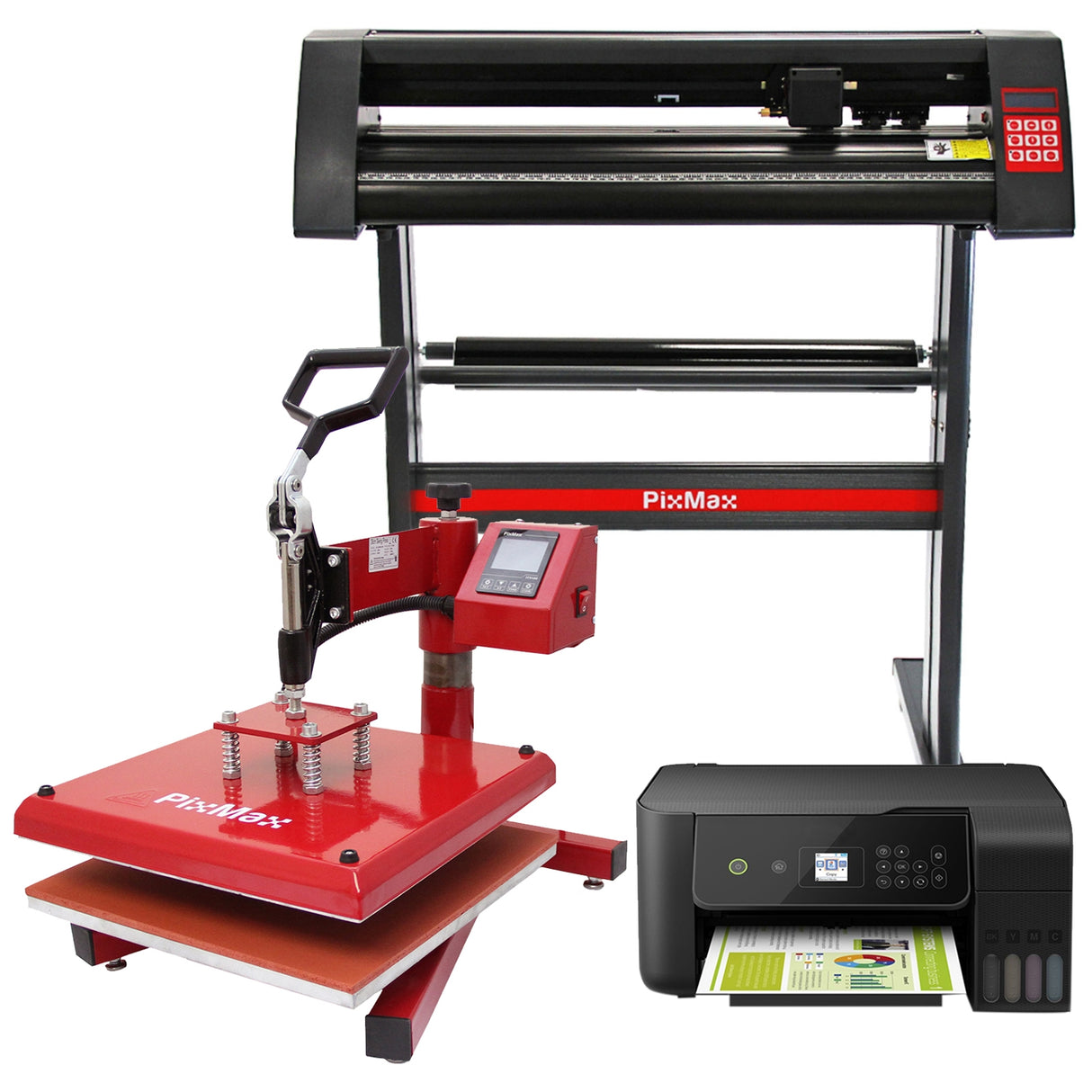 PixMax 38cm Swing Hitte Pers,Vinyl Plotter, Printer, Voordeelbundel