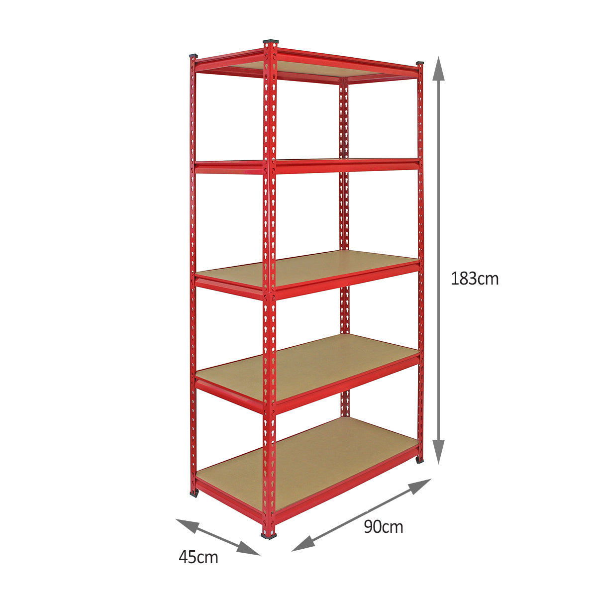 Z-Rax Stellingkast - 183x90x45cm - Rood