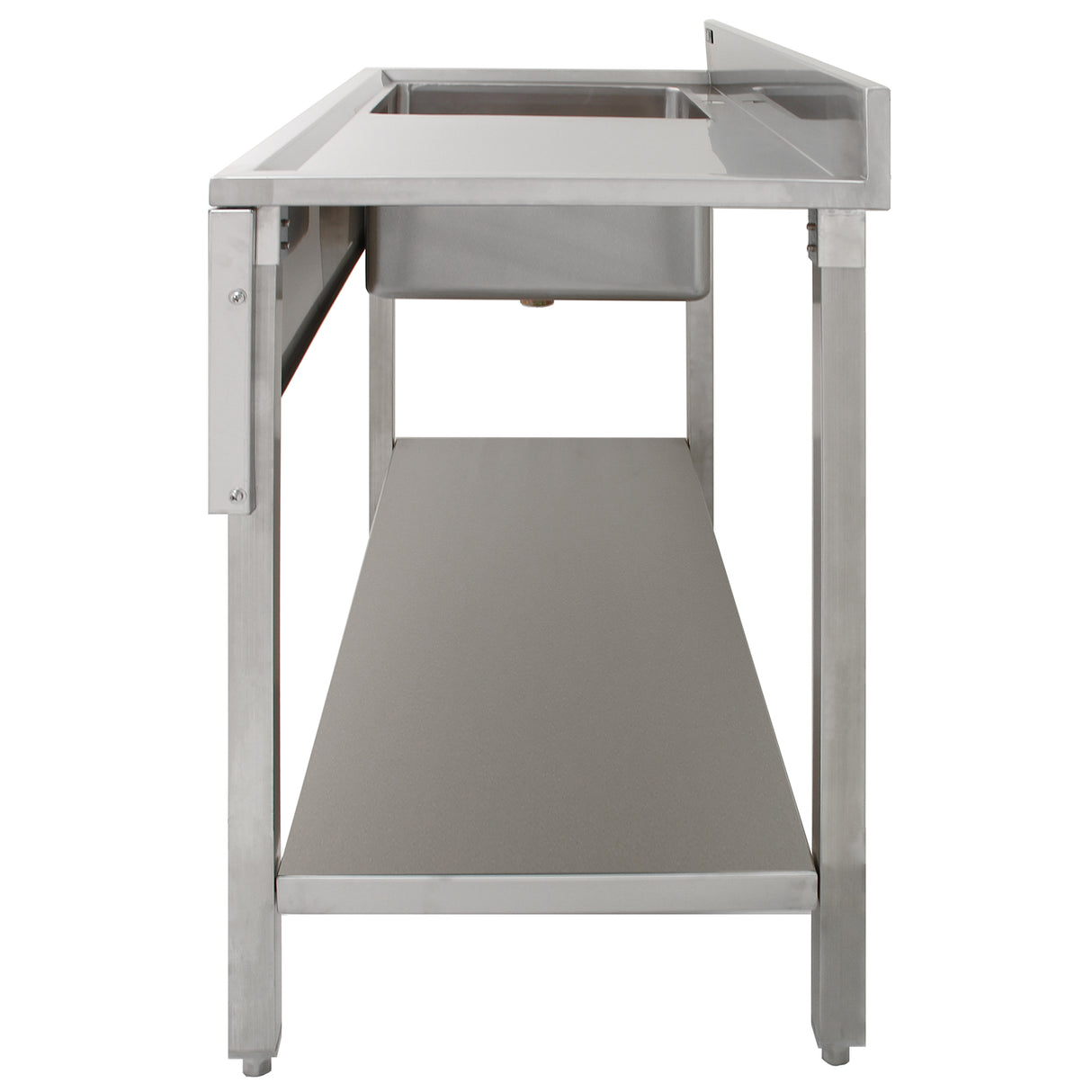 KuKoo Commerciële Spoelbak & Voorafspoelkraan - Rechter Afdruiprek