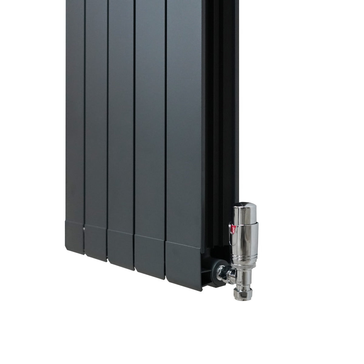Aluminium Radiator & Kleppen - 1800mm x 475mm - Antraciet Grijs