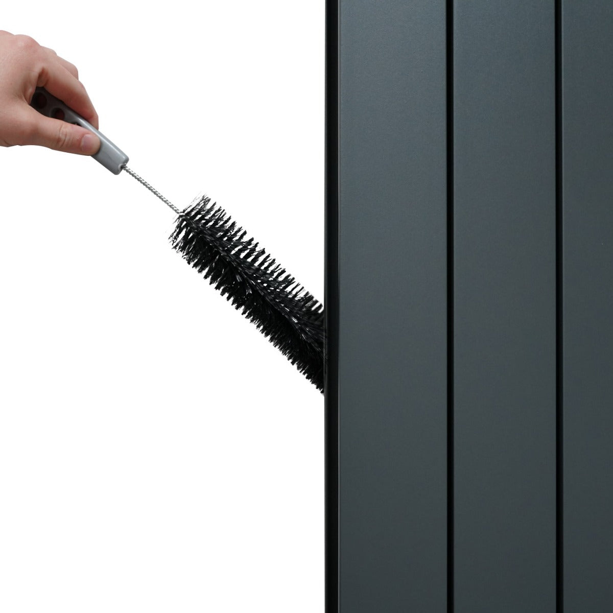 Aluminium Radiator & Kleppen - 1800mm x 475mm - Antraciet Grijs