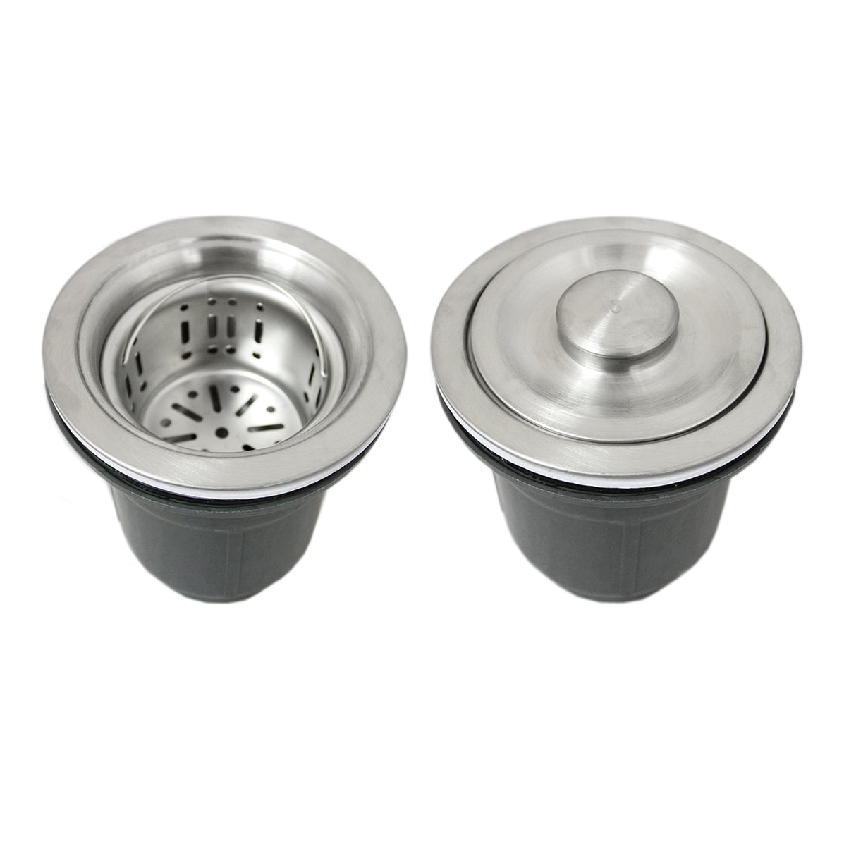 KuKoo RVS Enkele Vierkante Spoelbak