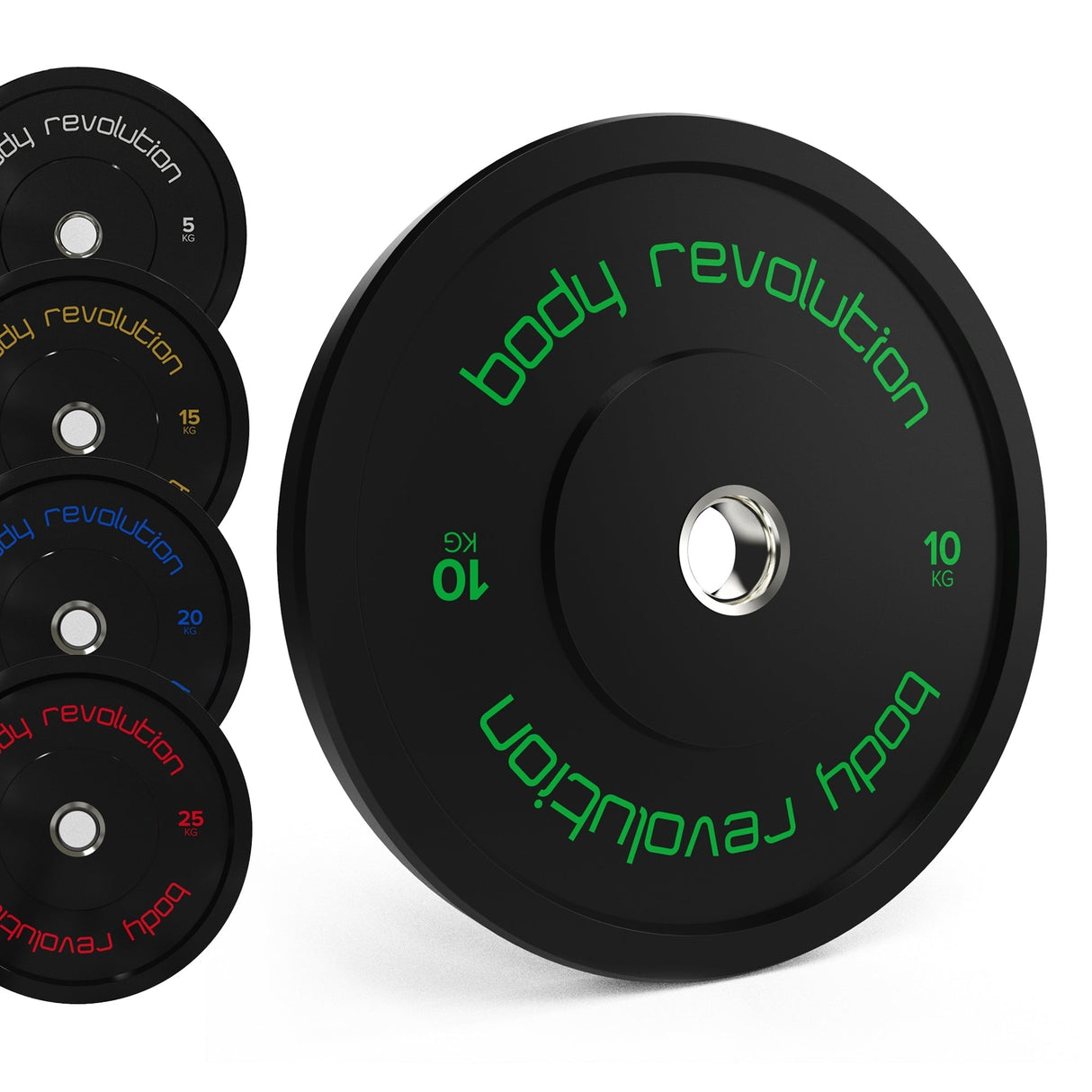 Body Revolution Olympische Zwarte Bumper Plates 100 kg Set