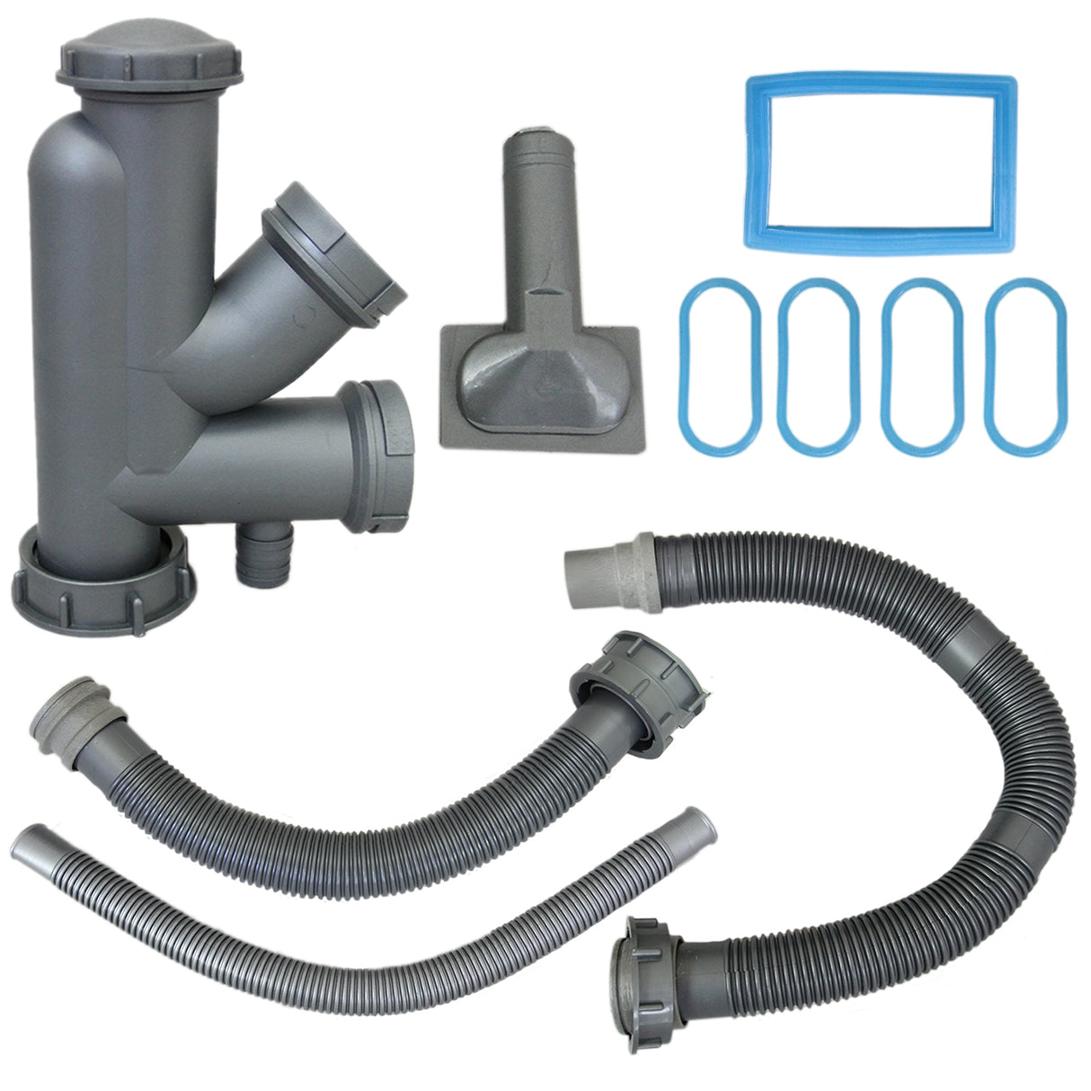 KuKoo RVS Dubbele Vierkante Spoelbak