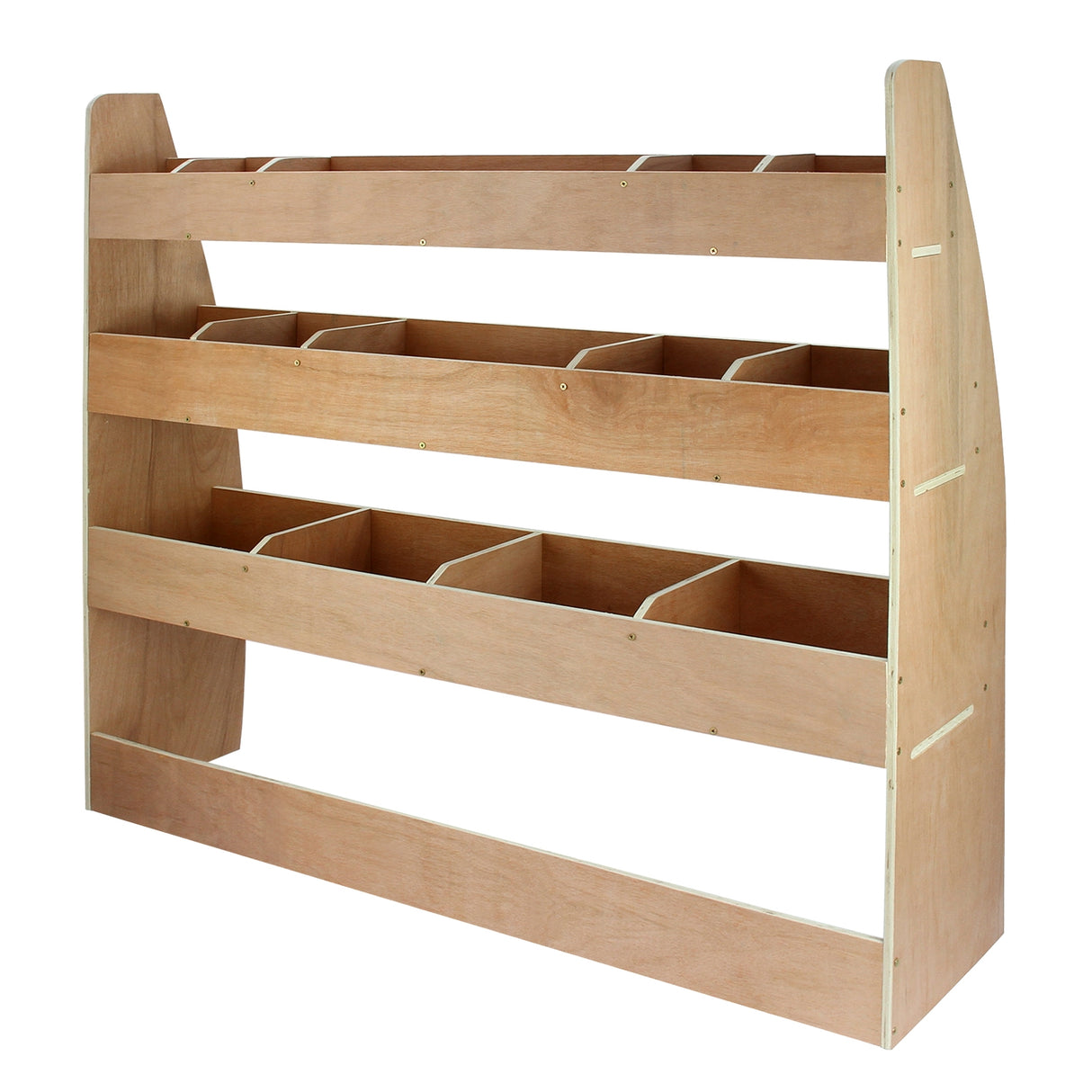 Antraciet bestelwagenbekleding met lijm en een houten rek voor VW Caddy, met vier open vakken en een strakke afwerking