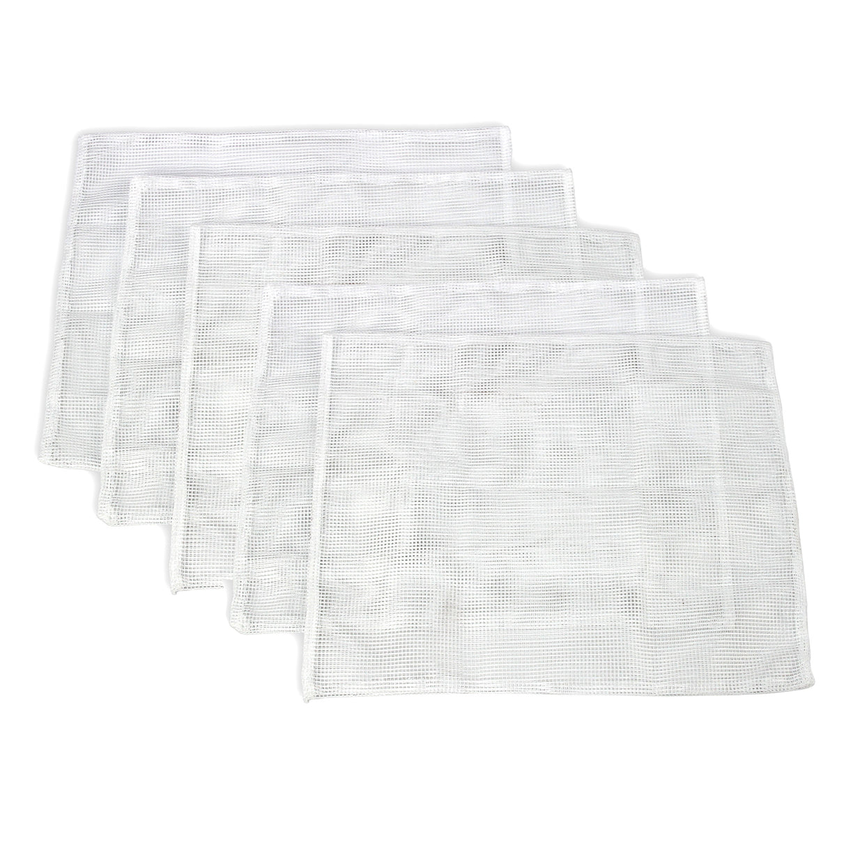 Transparante zeefzakken voor de KuKoo 12 liter fruitpers, gemaakt van stevig, fijn gaas, ideaal voor het persen van fruit en groenten