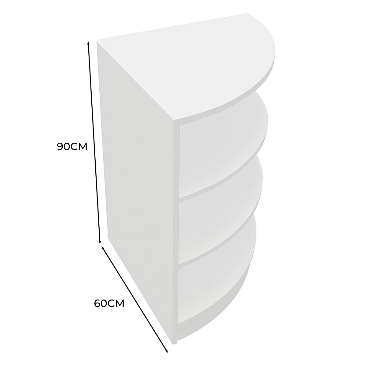 Detailhandel Winkel Hoek Toonbank LM60 - Wit