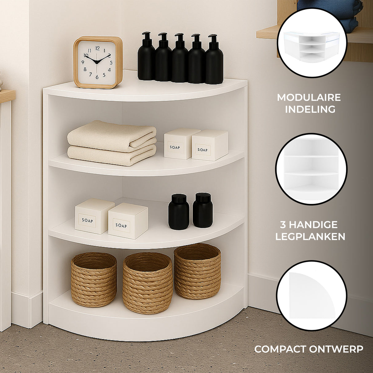 Detailhandel Winkel Hoek Toonbank LM60 - Wit