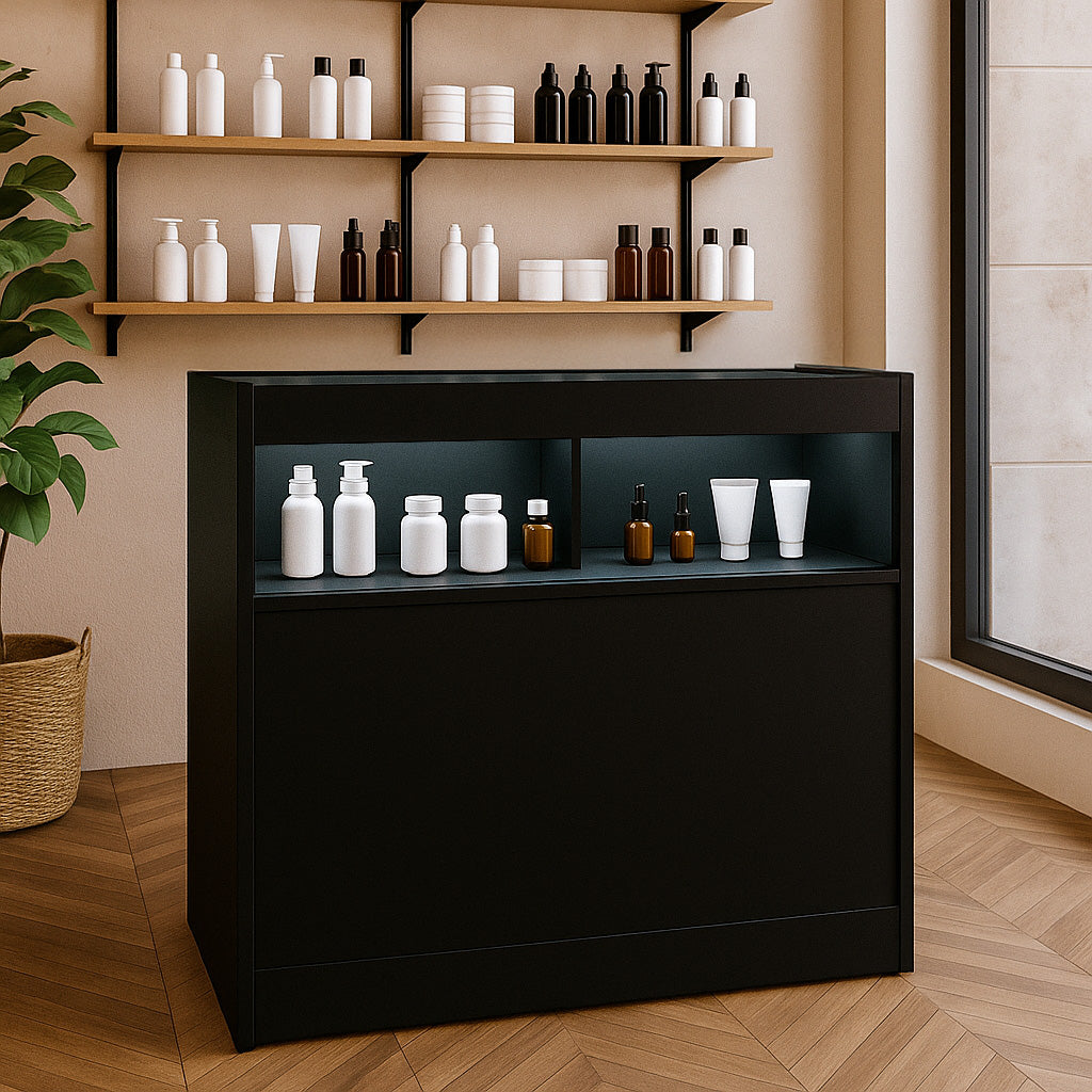 LED Detailhandel Winkel Toonbank B900 - Zwart