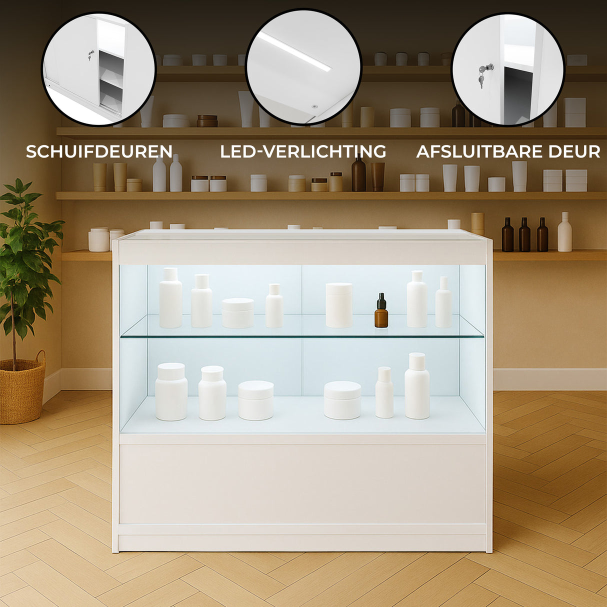 LED Detailhandel Winkel Toonbank C900 - Wit