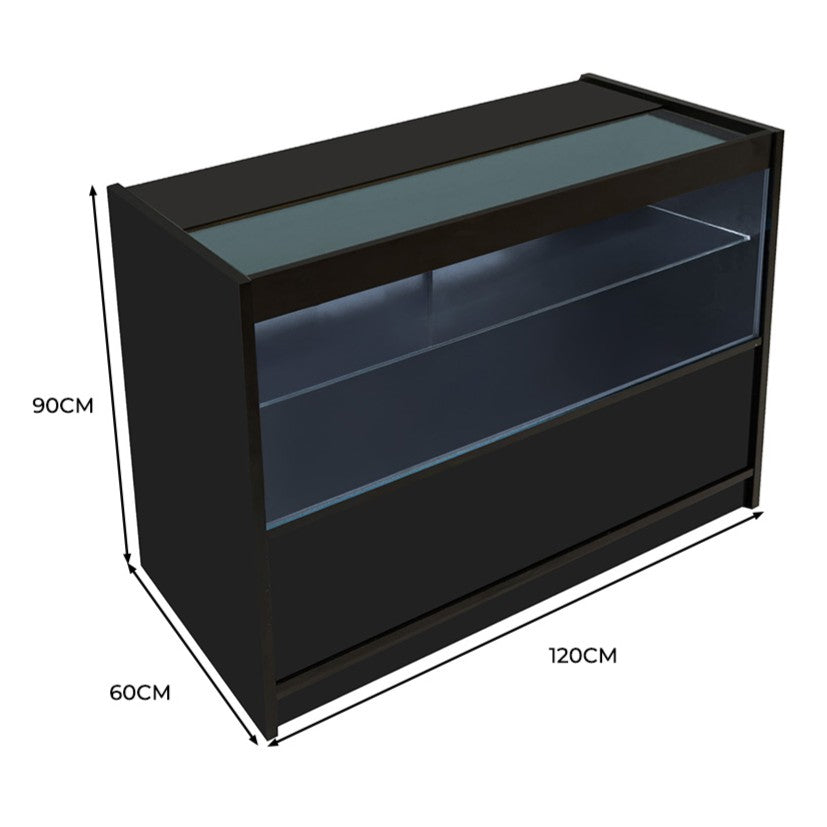 LED Detailhandel Winkel Toonbank C1200 - Zwart