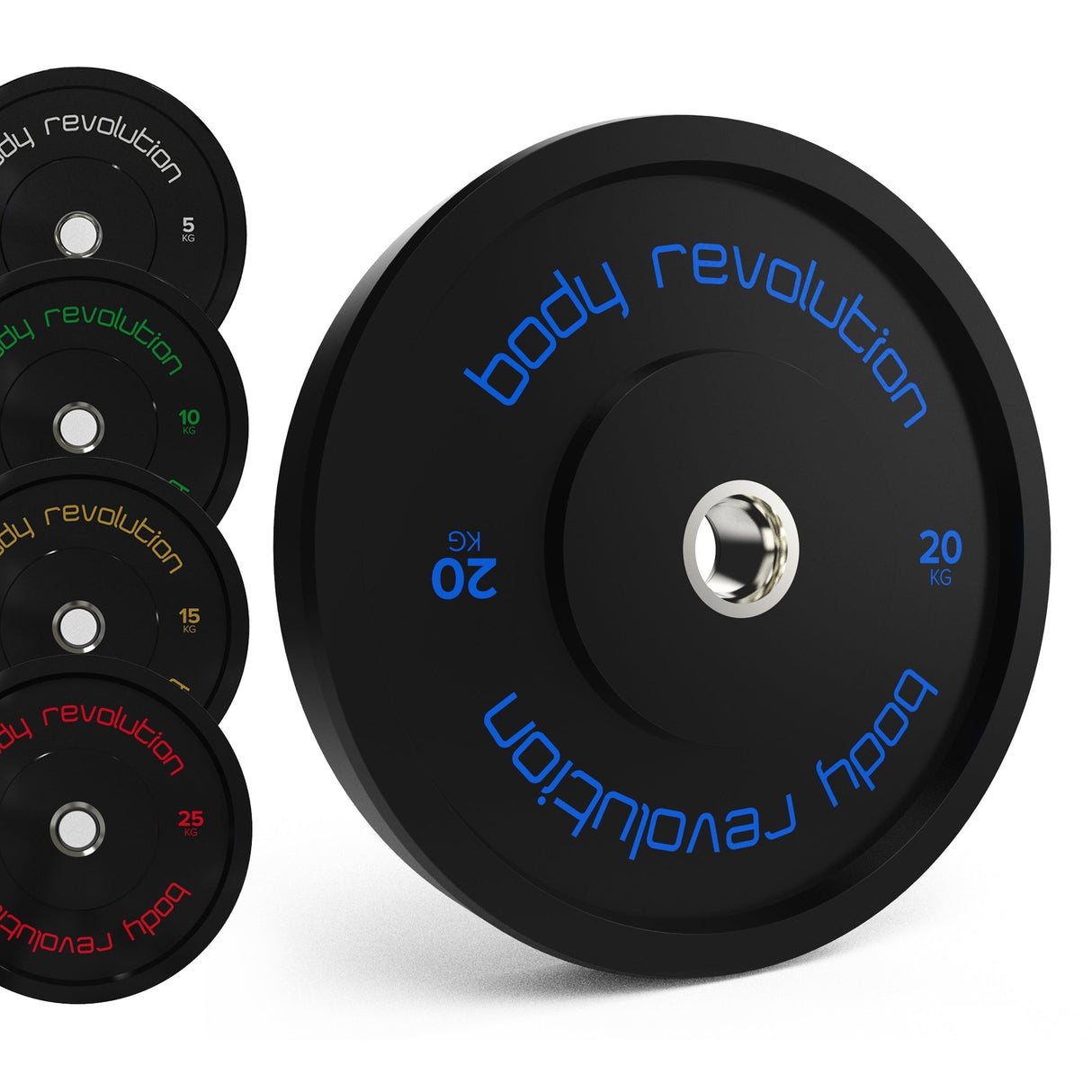 Body Revolution Olympische Zwarte Bumper Plates 150 kg Set