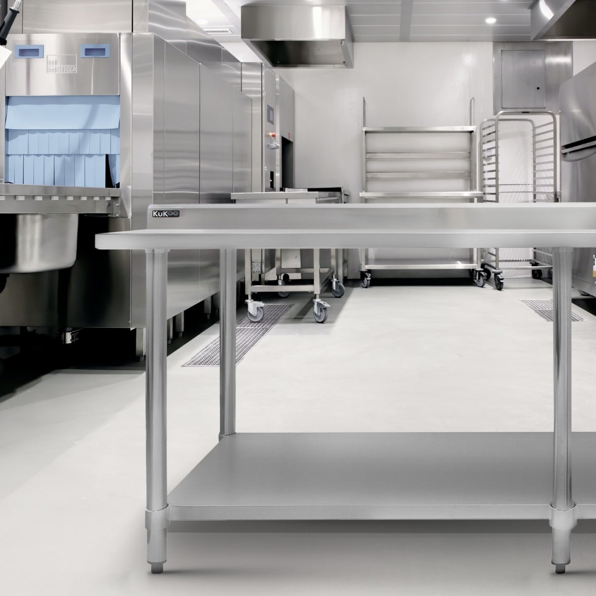 Commerciële RVS Horeca Werktafel - 213 cm breed