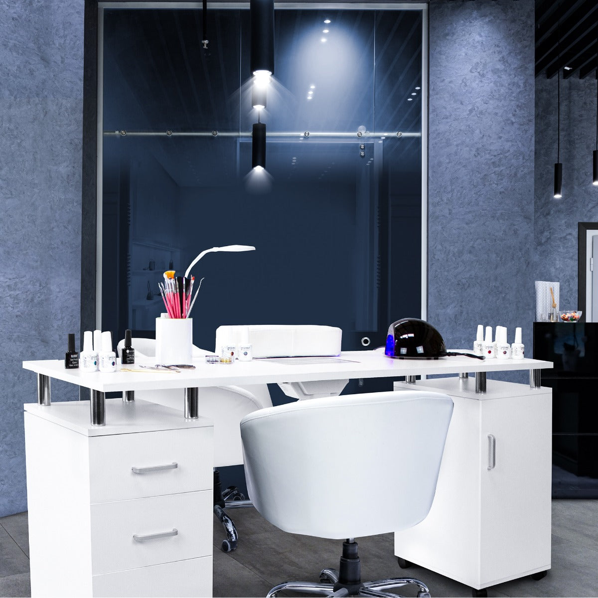 Professionele Manicure Tafel met Afzuiging - Wit