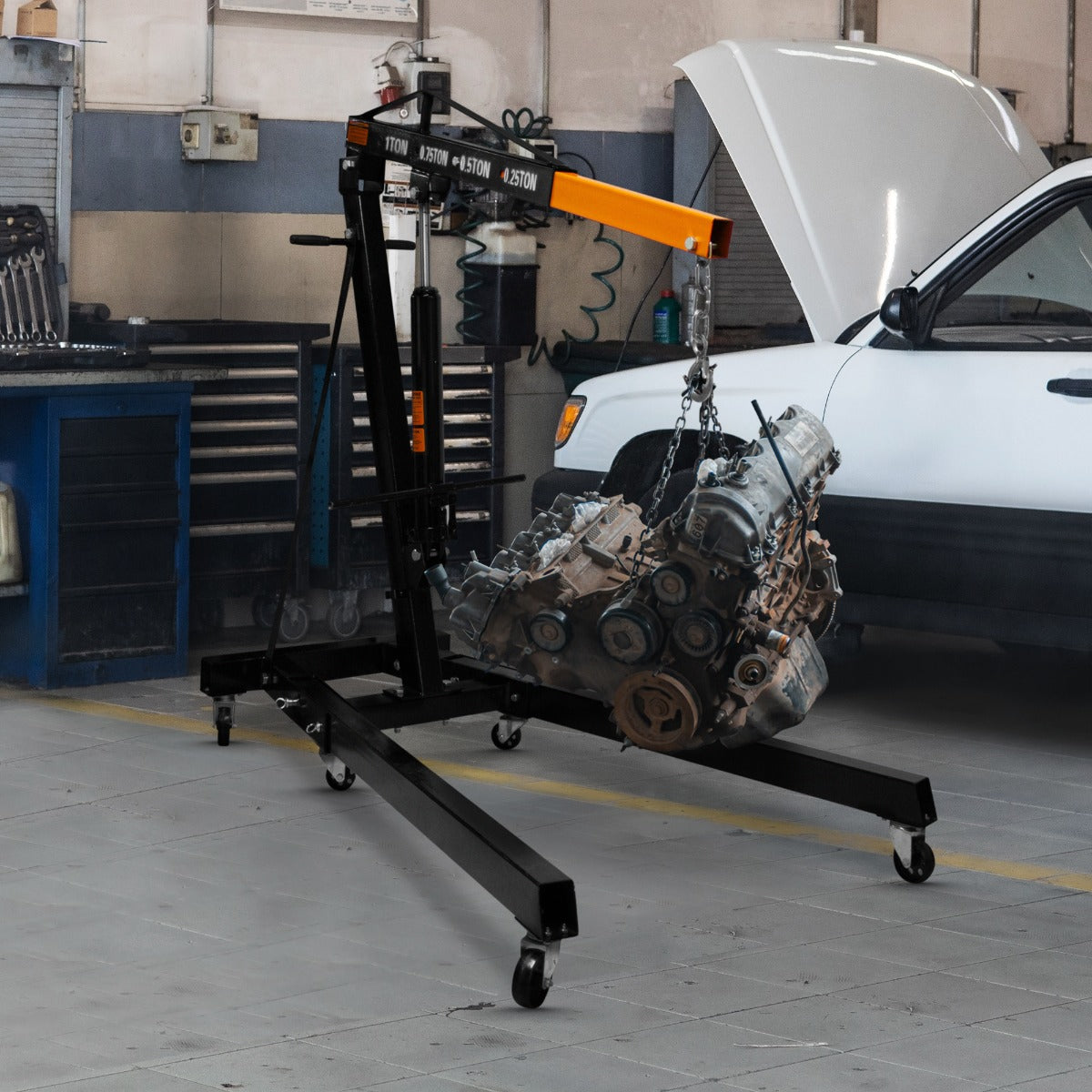 T-Mech Werkplaatskraan - 1 Ton/ 1000 kg