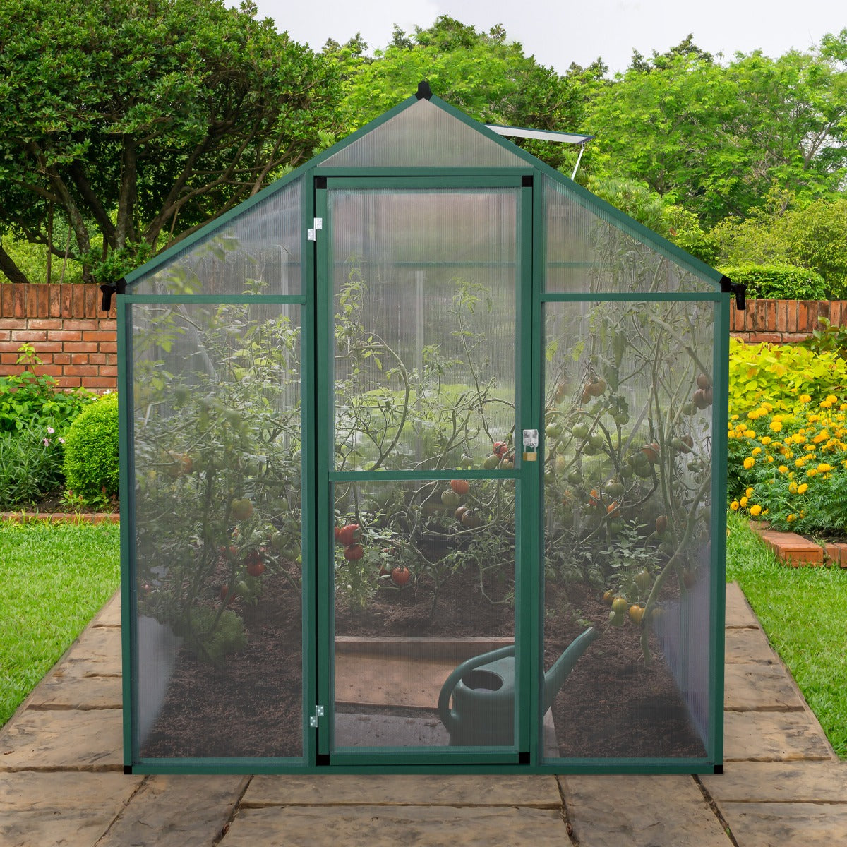 Tuinkas - Polycarbonaat - 185 x 120 x 194 cm - Groen
