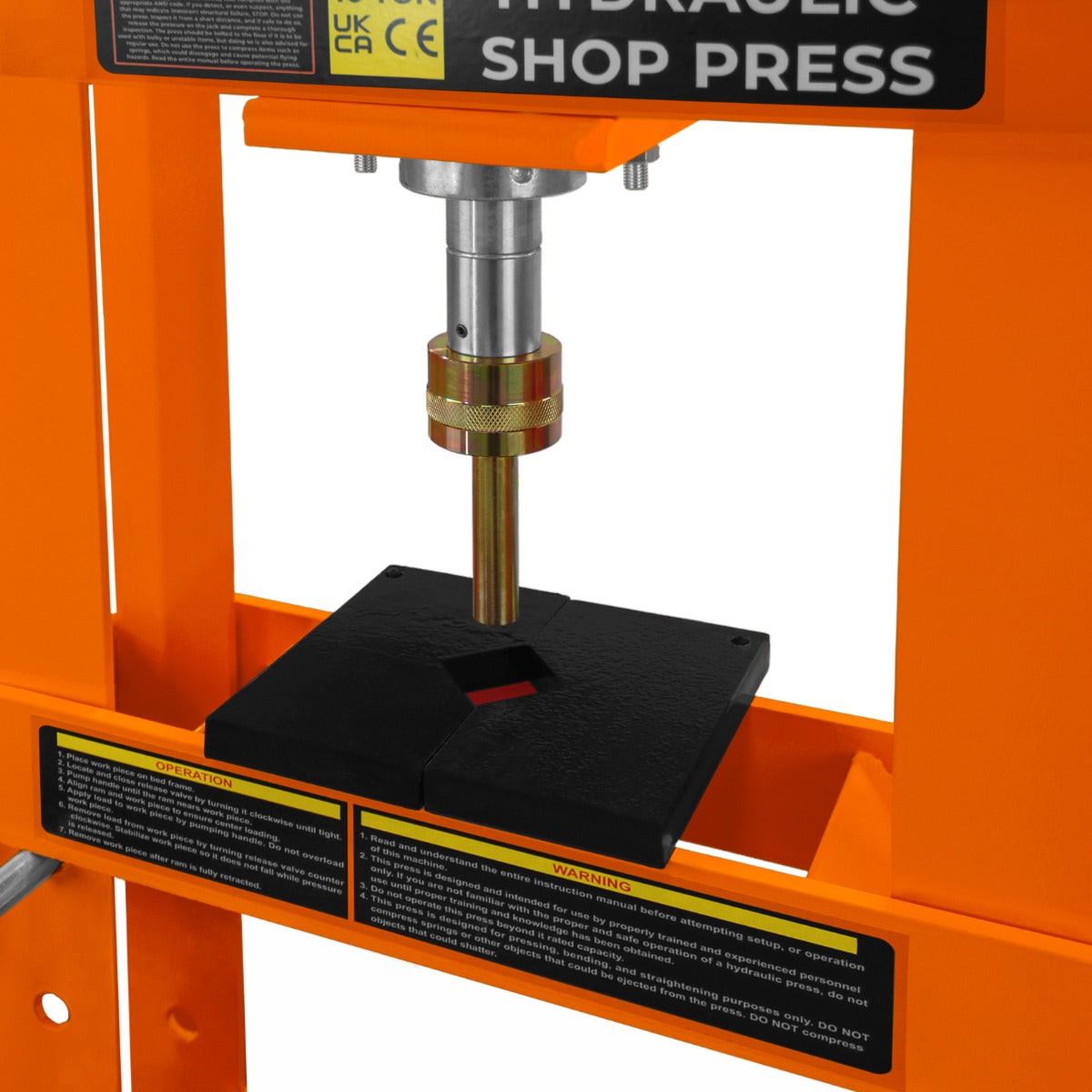 Hydraulische Werkplaatspers met Manometer - 10 Ton