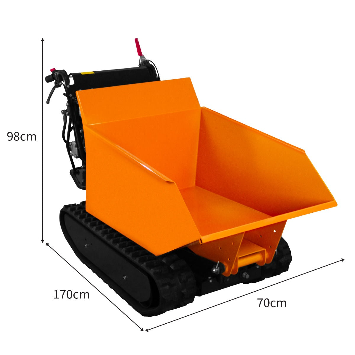 Getraceerde Mini Dumper Benzine Motorkruiwagen