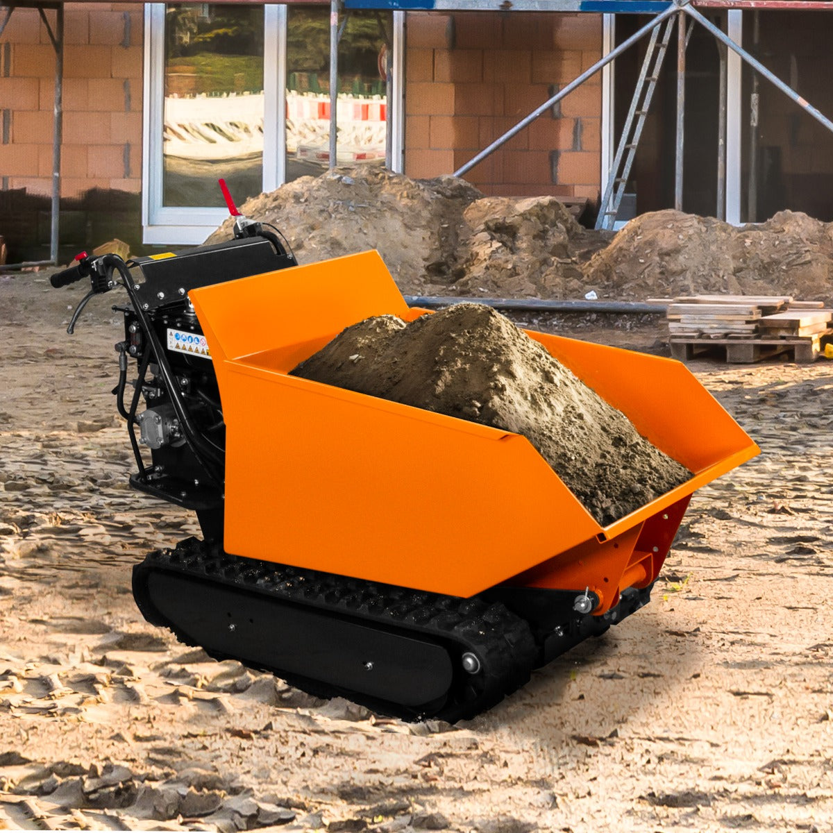 Getraceerde Mini Dumper Benzine Motorkruiwagen