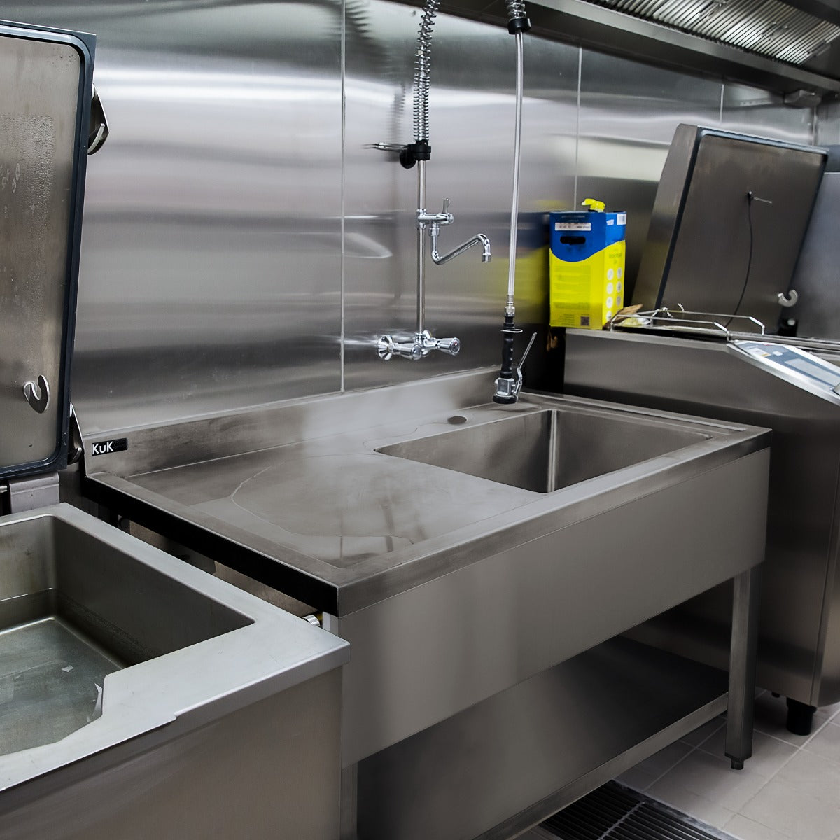 KuKoo Professionele Catering Spoeltafel - RVS - Linker Afdruipvlak