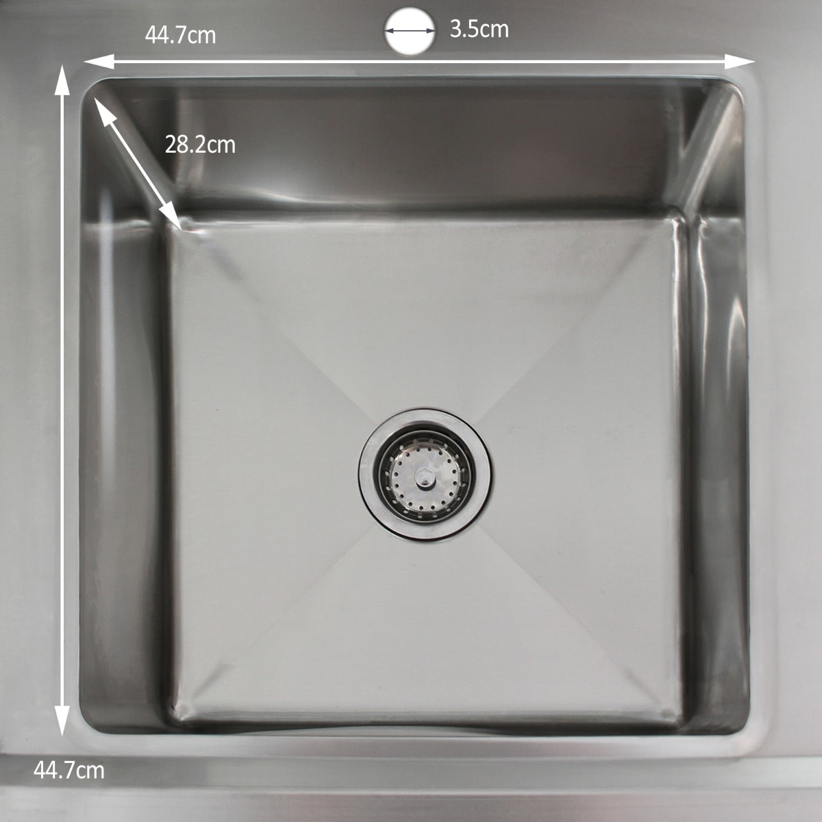 KuKoo Professionele Catering Spoeltafel - RVS - Rechter Afdruipvlak