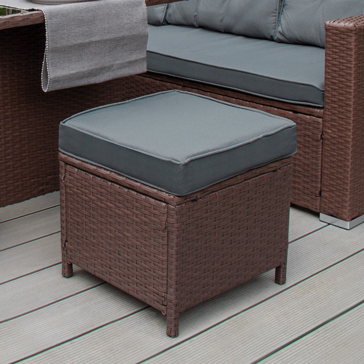Polyrattan Hoekmeubelset – Bruin
