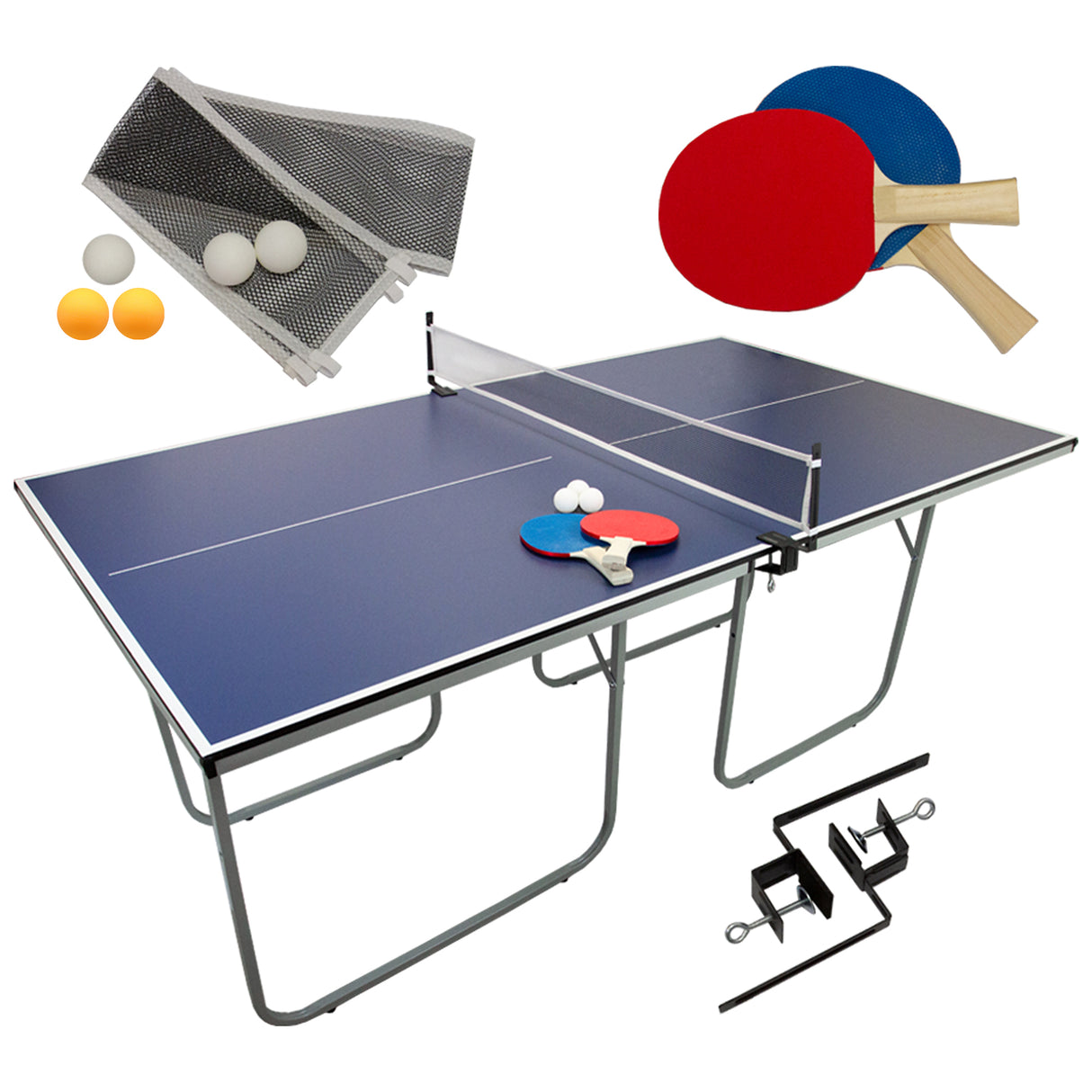 Inklapbare Tafeltennis Ping Pong Tafel & Accessoires