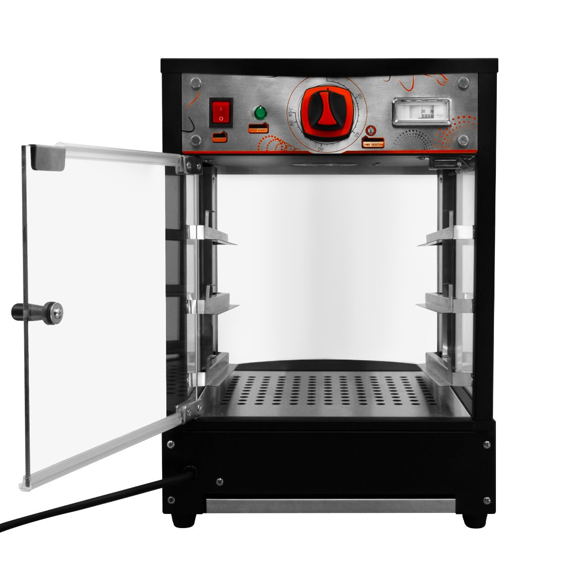 Commerciële Warmhoudkast met Glazen Pizzadisplay