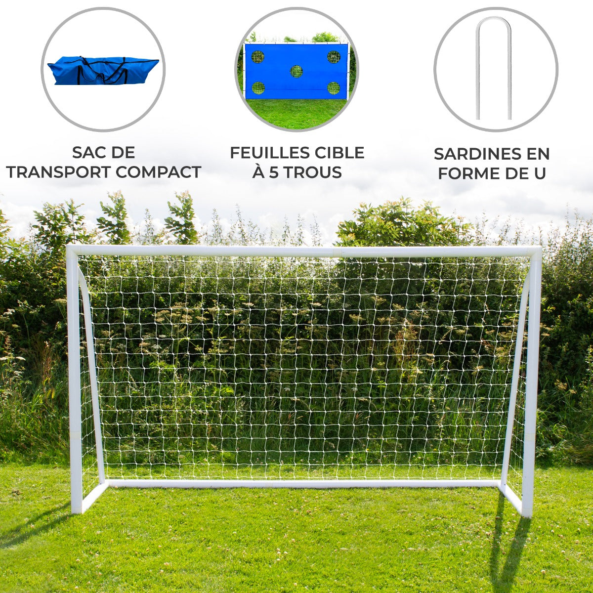 366cm x 184cm Voetbaldoel, Draagtas en Doelscherm