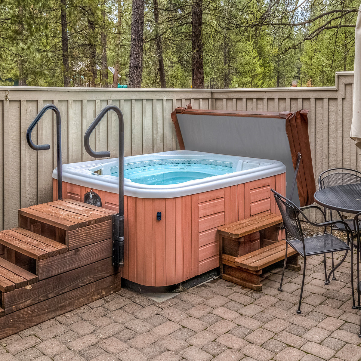 Geïsoleerd Hottubdeksel - Bruin - 2 m
