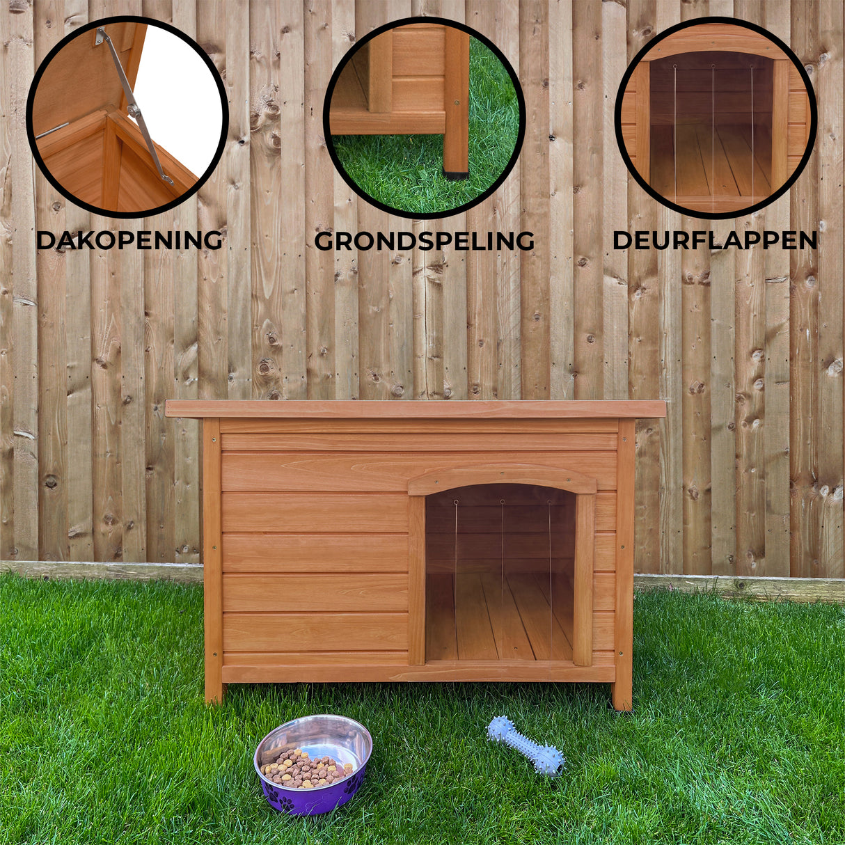 Houten Hondenhok - Klein