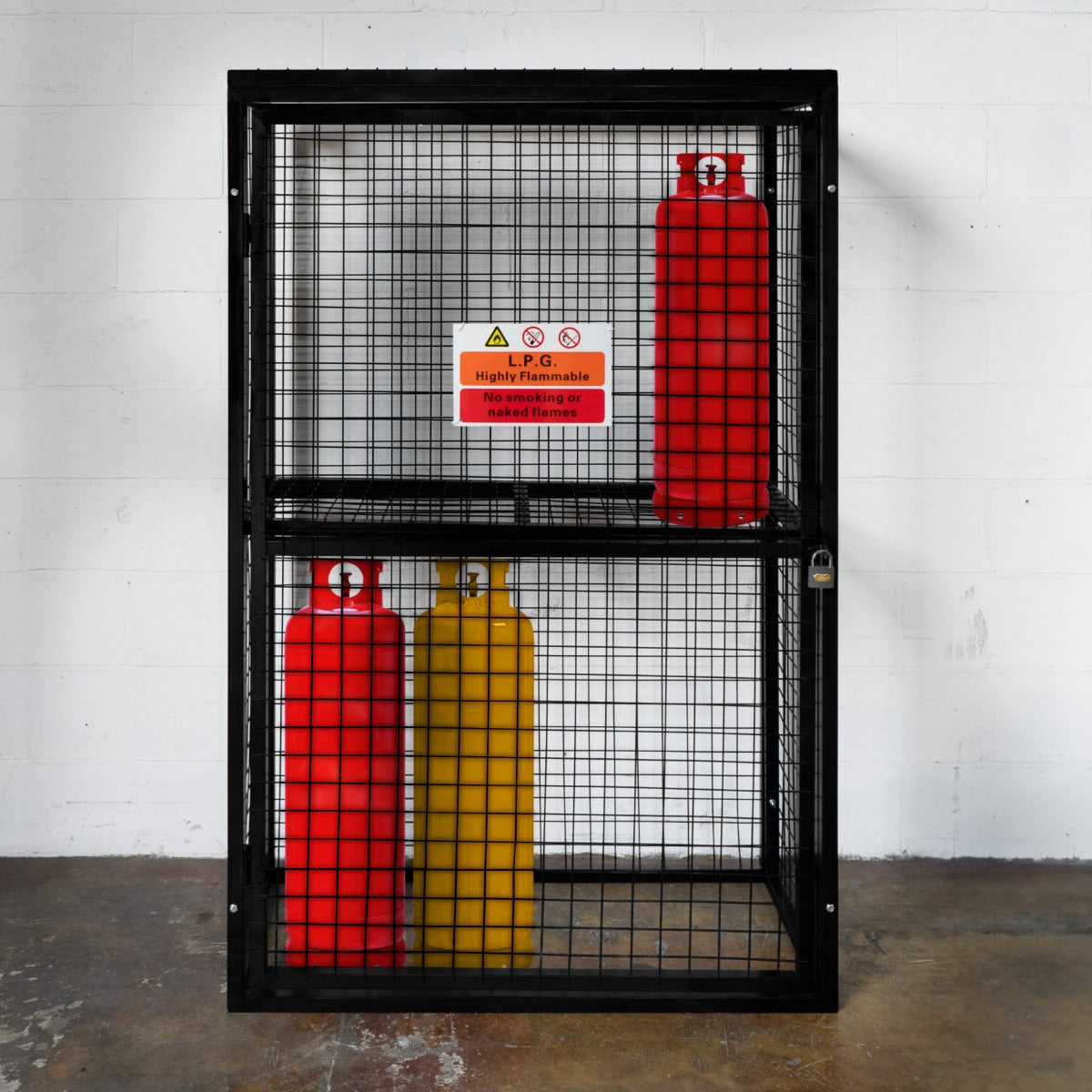 Inklapbare Gasflessenopslag – 184 x 116 x 57cm