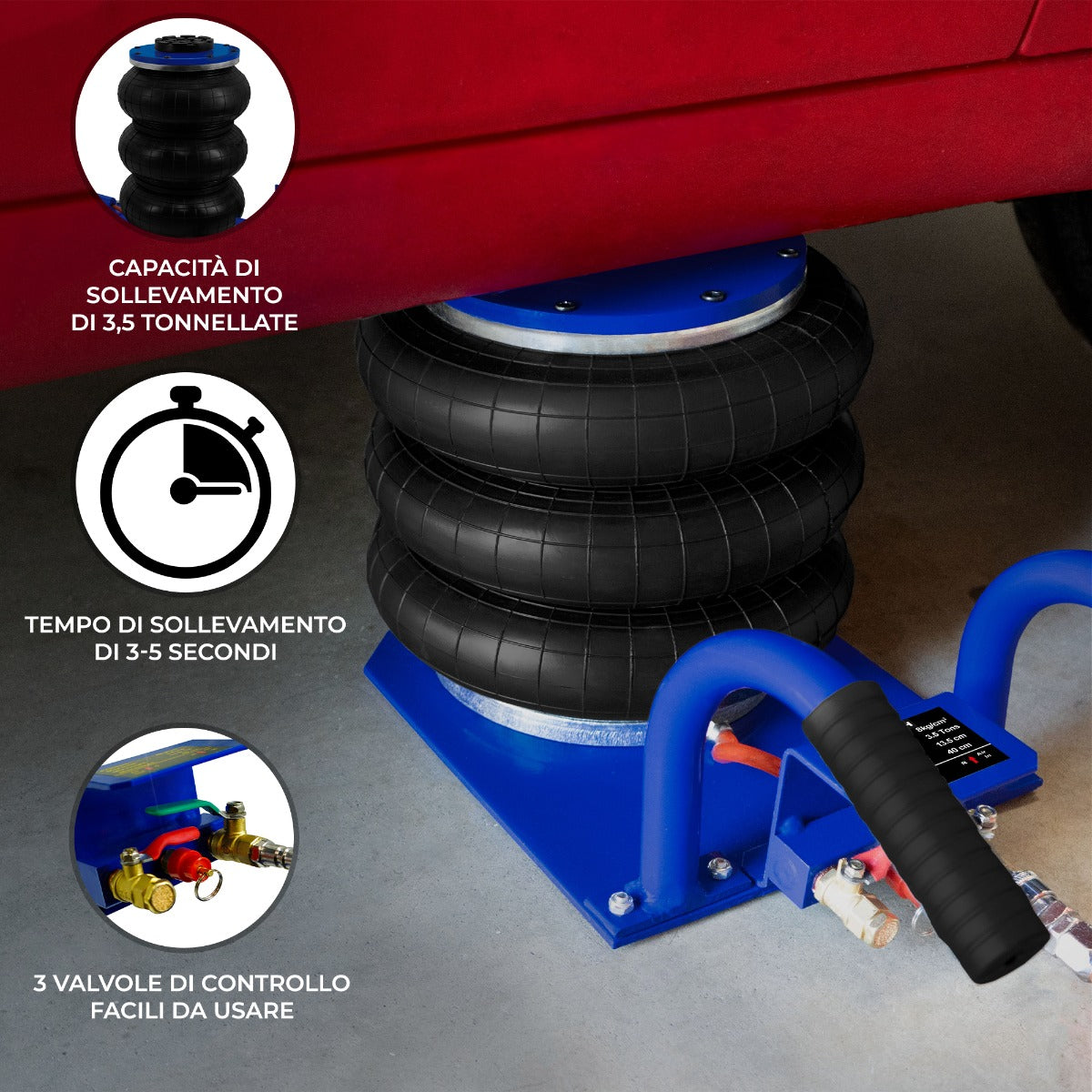 Air Bag Luchtkussen Auto Krik - 3,5T - Draaghandvat