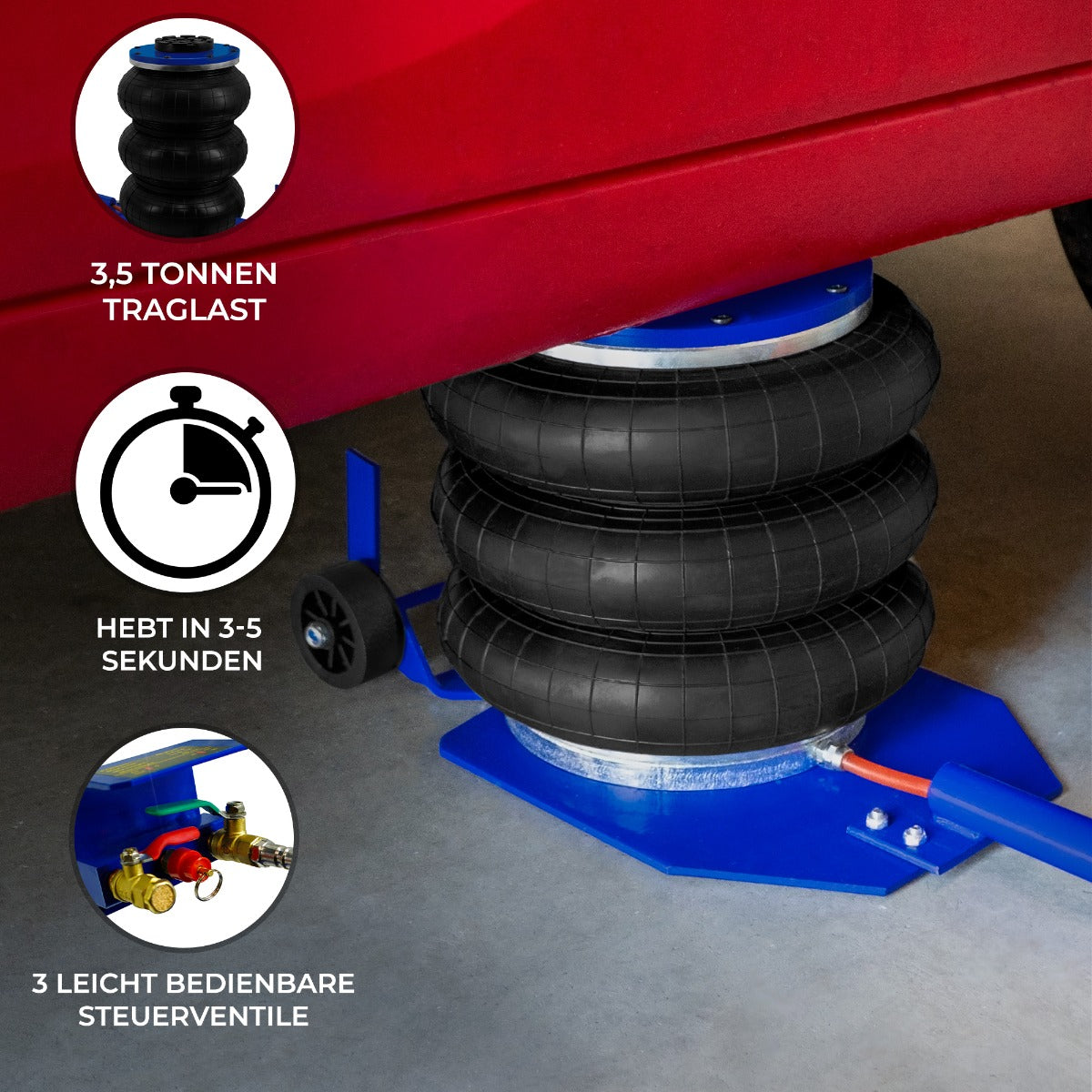 Air Bag Luchtkussen Auto Krik - 3,5T - Lange Handgreep