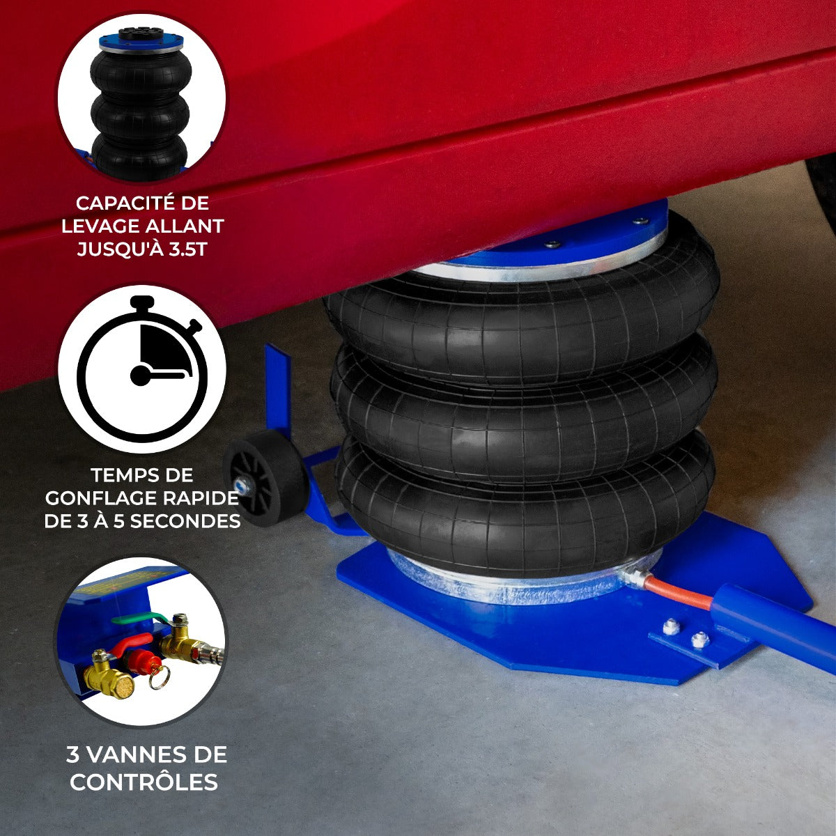 Air Bag Luchtkussen Auto Krik - 3,5T - Lange Handgreep