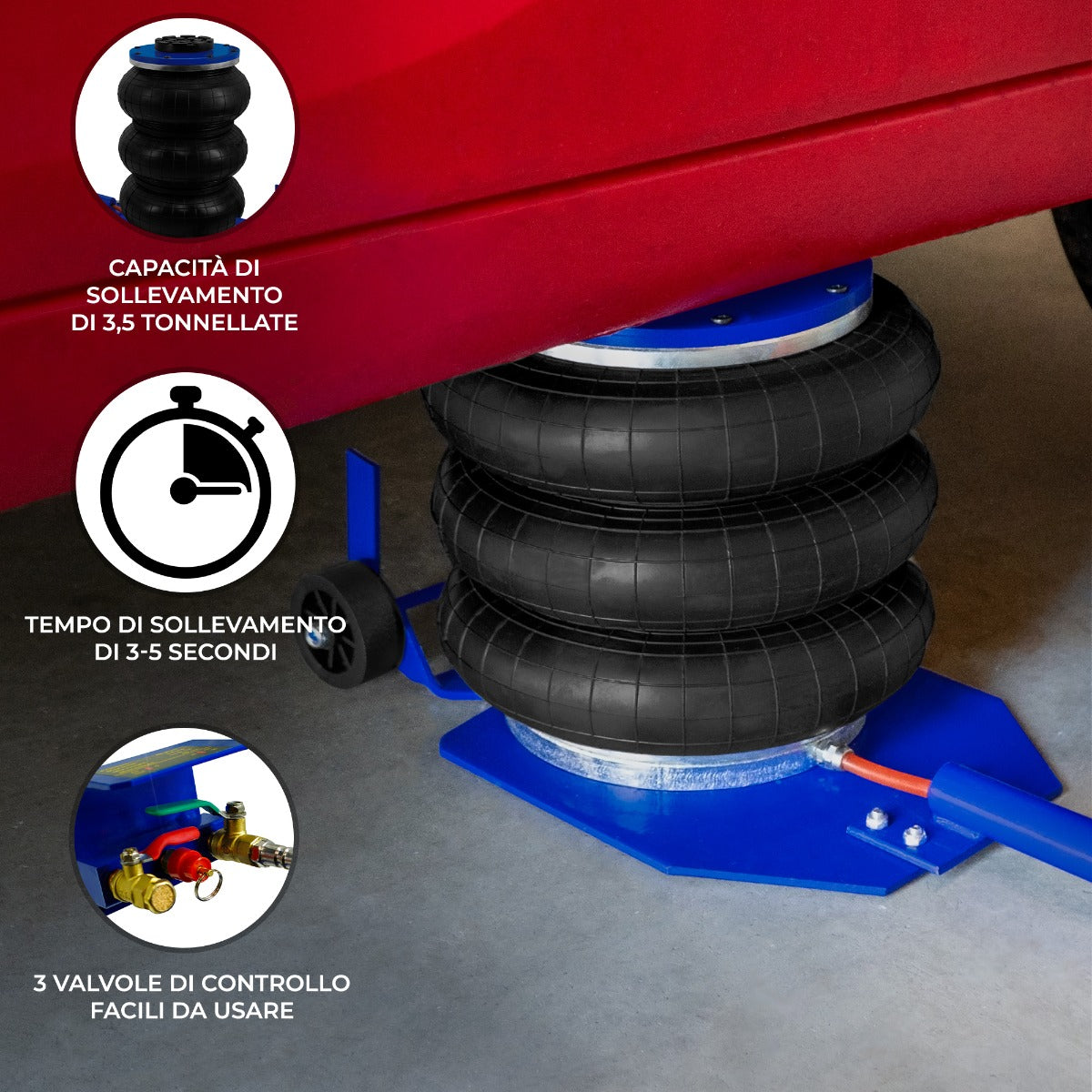 Air Bag Luchtkussen Auto Krik - 3,5T - Lange Handgreep