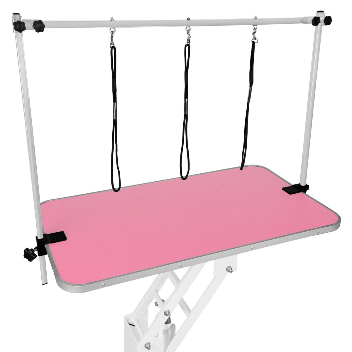 Wit Hydraulische Trimtafel - Roze Tafelblad
