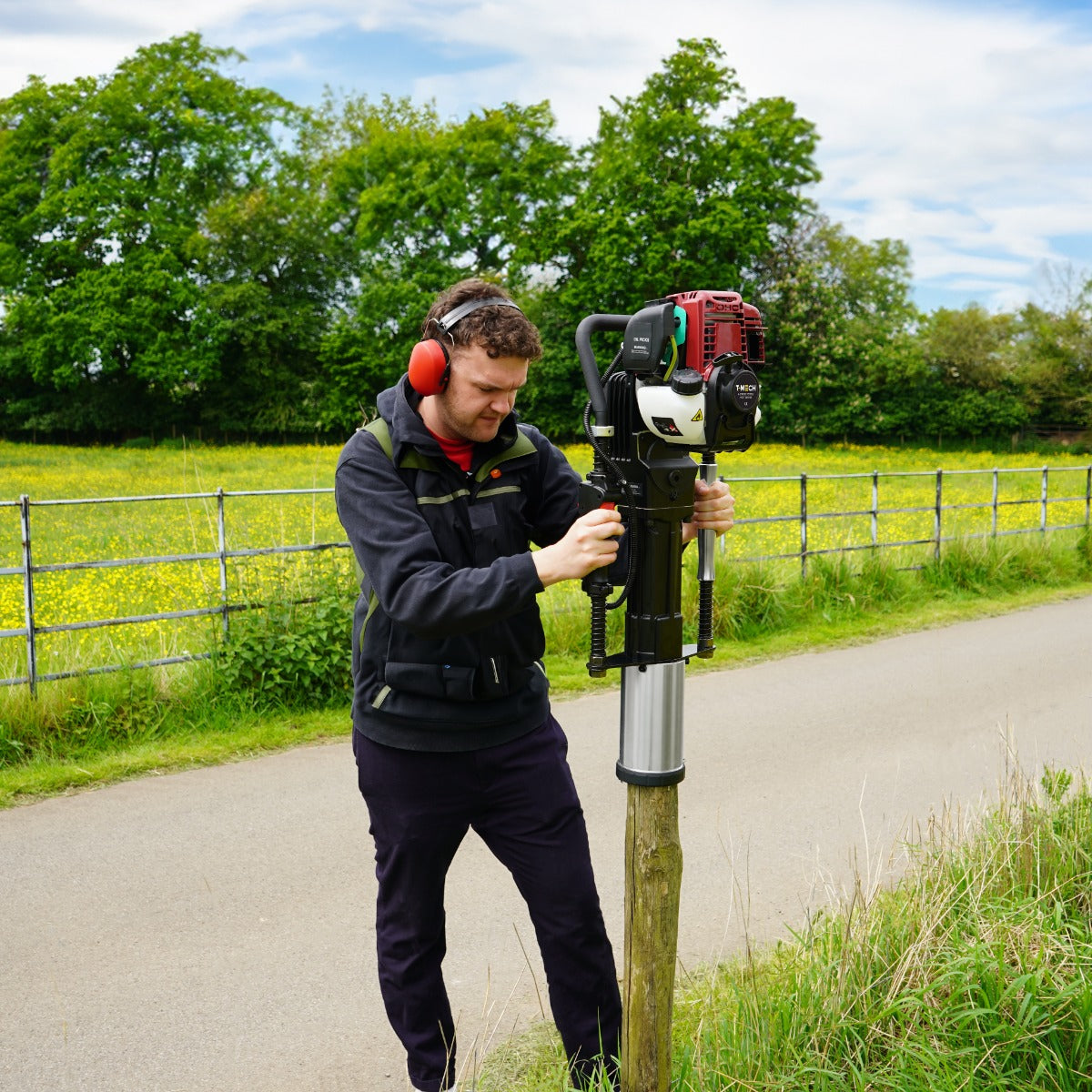 T-Mech 4-Takt Benzine Paalrammer