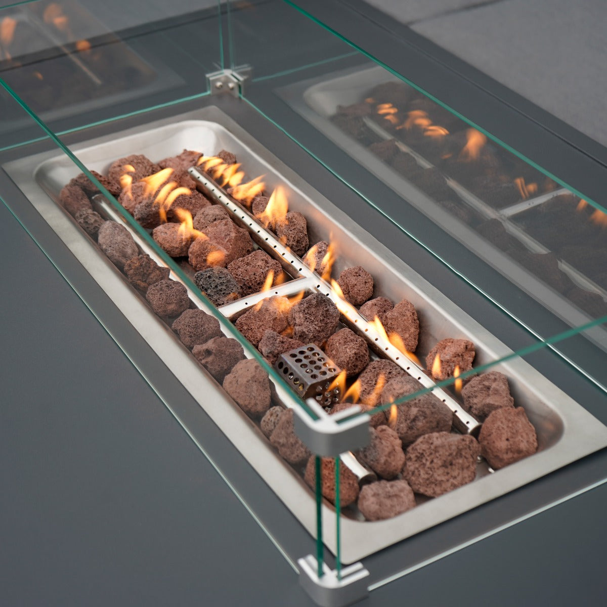 Modulaire Tuinmeubelset met Vuurschaal Grijs