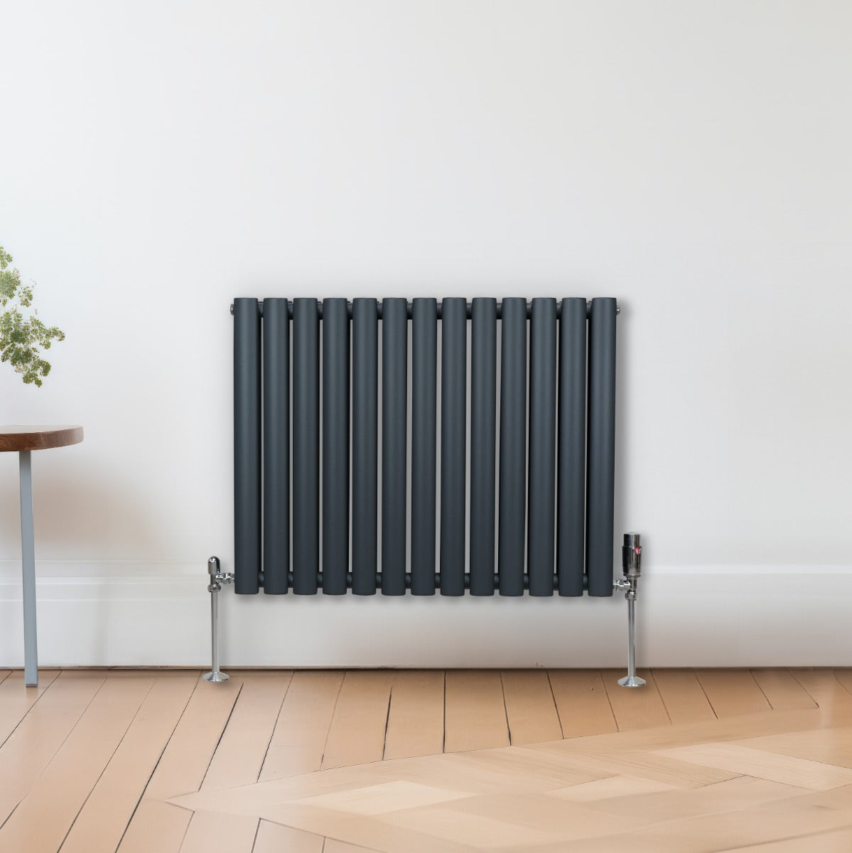 Ovale Kolomradiator - 600mm x 780mm - Grijs