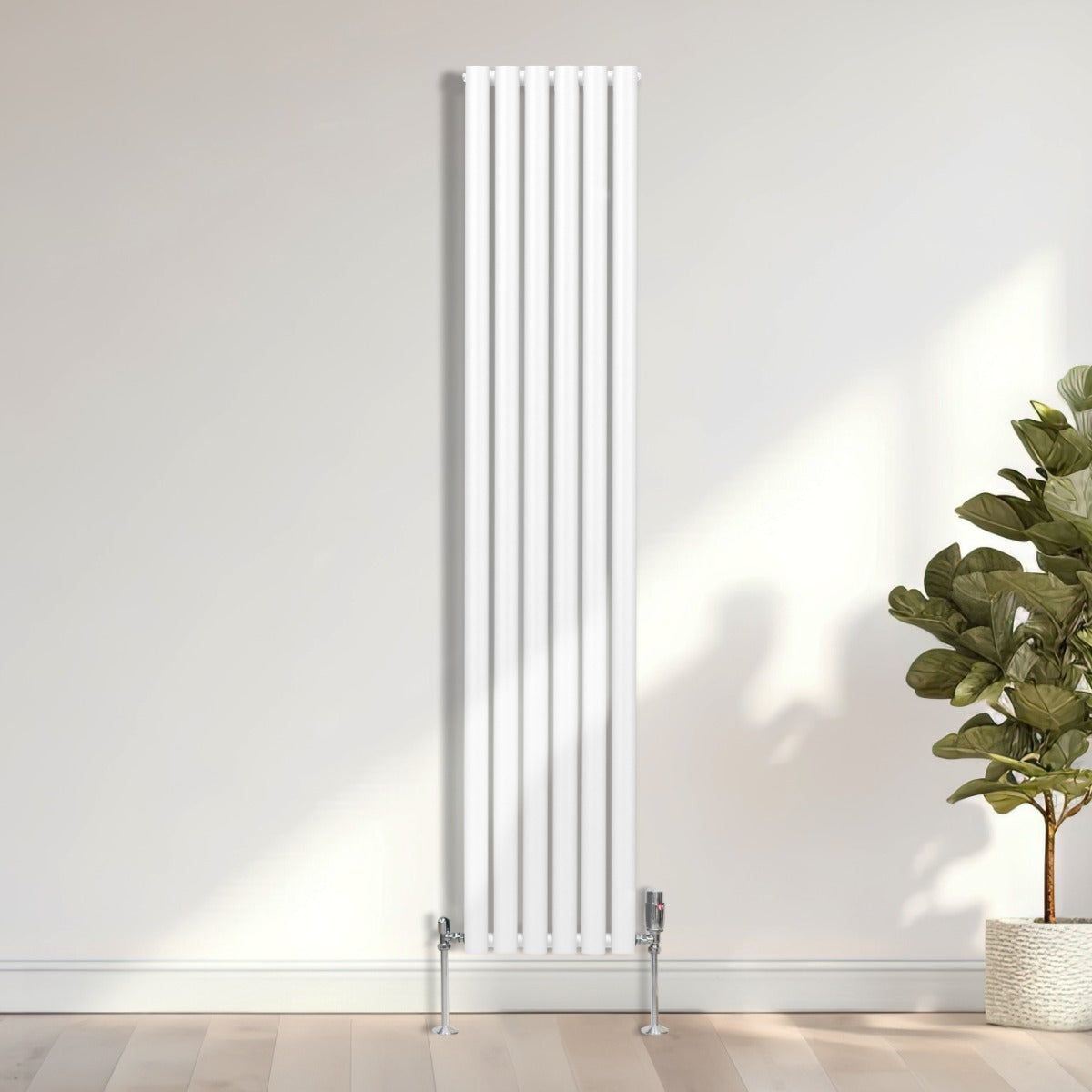 Ovale Kolomradiator - 1800mm x 360mm - Wit