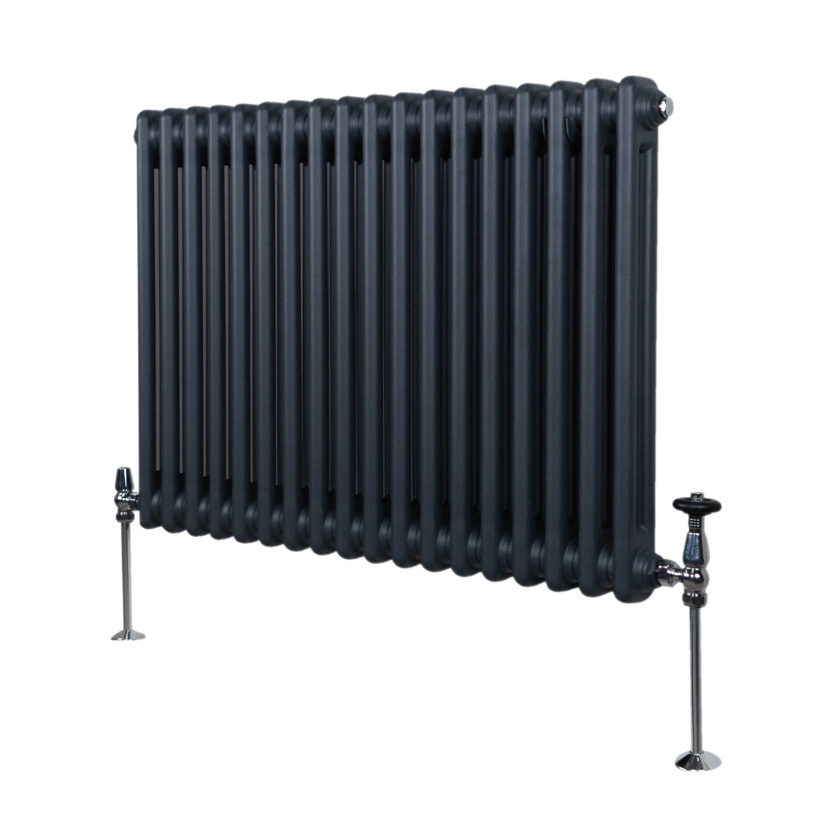 Traditionele 2 Kolom Radiator - 600 x 832mm - Antraciet Grijs