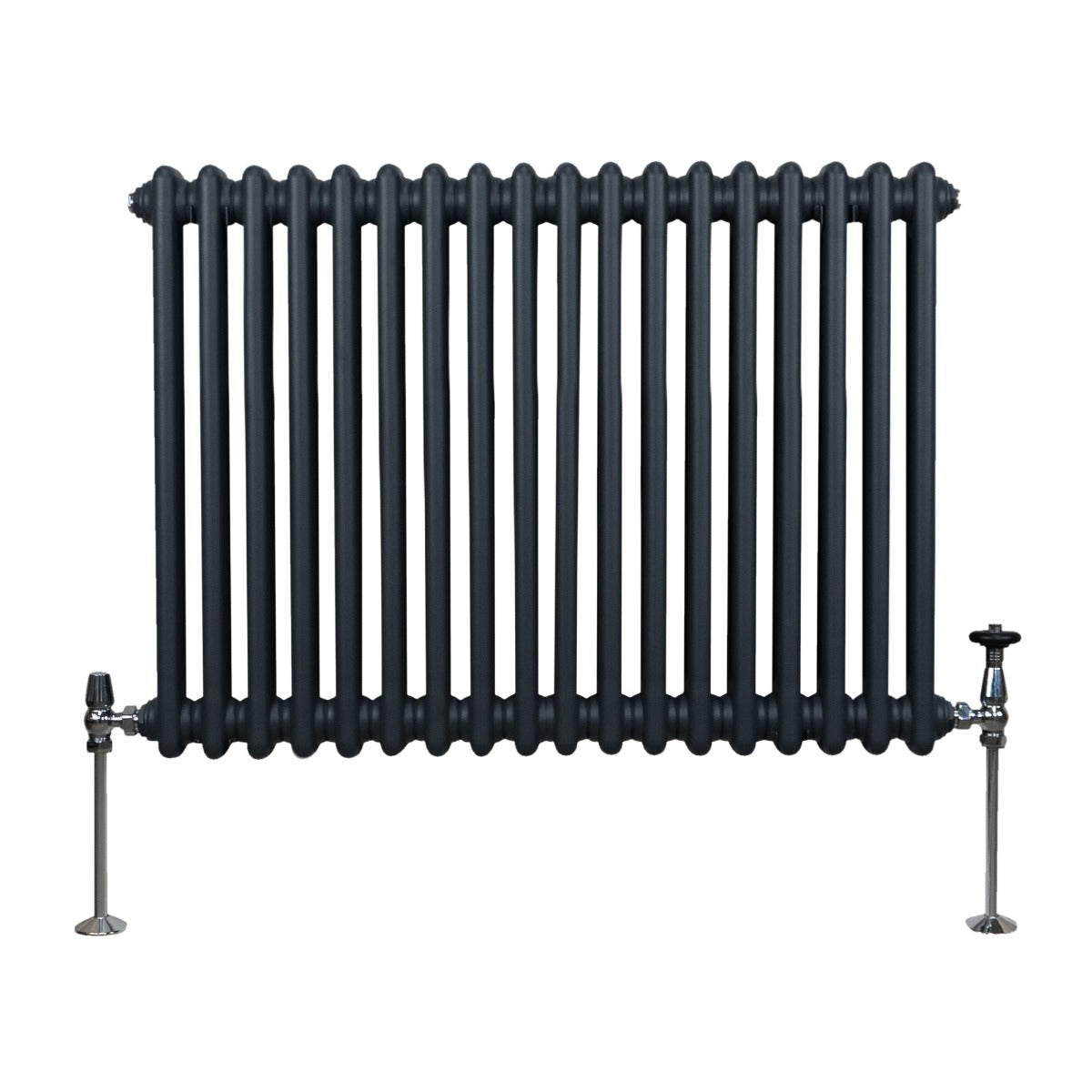 Traditionele 2 Kolom Radiator - 600 x 832mm - Antraciet Grijs