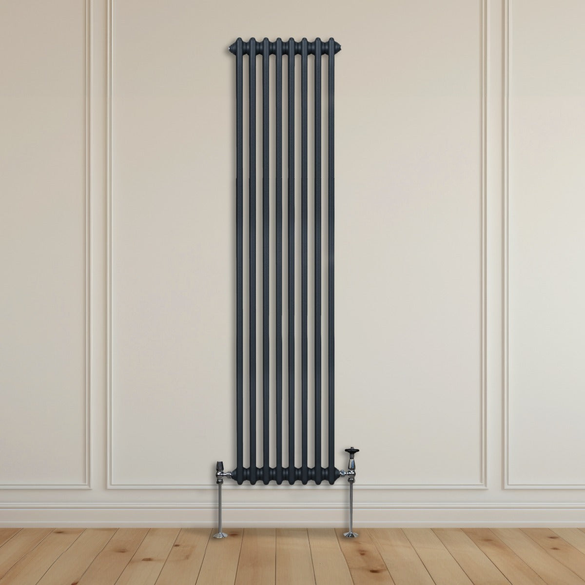 Traditionele 2-kolomsradiator - 1800 x 382 mm - Antracietgrijs