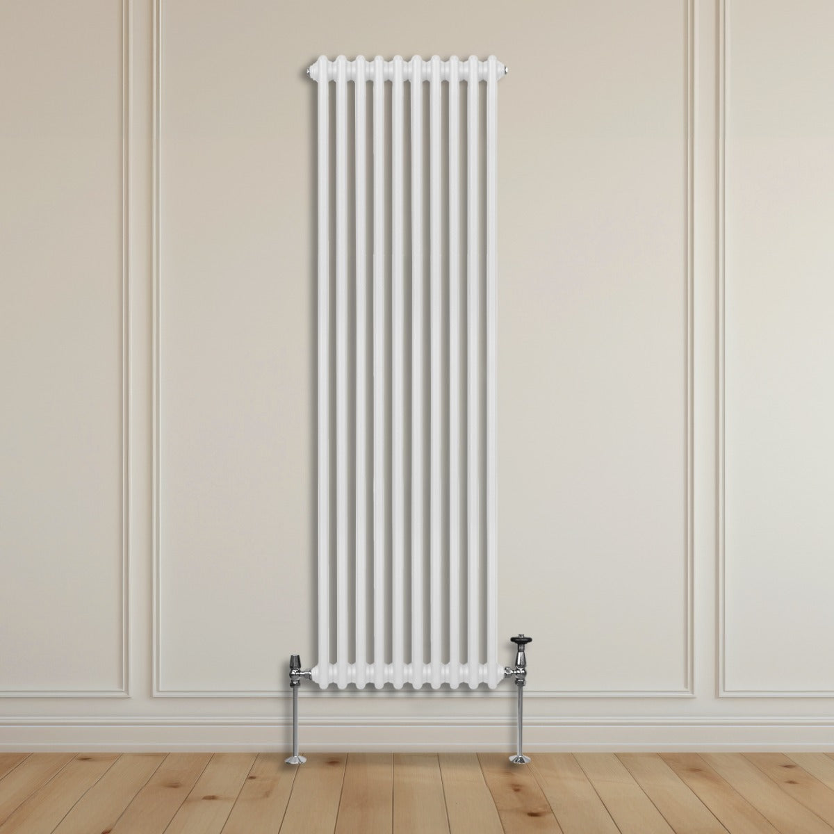 Traditionele 2 Kolom Verticaal Radiator - 1800 x 472mm - Wit