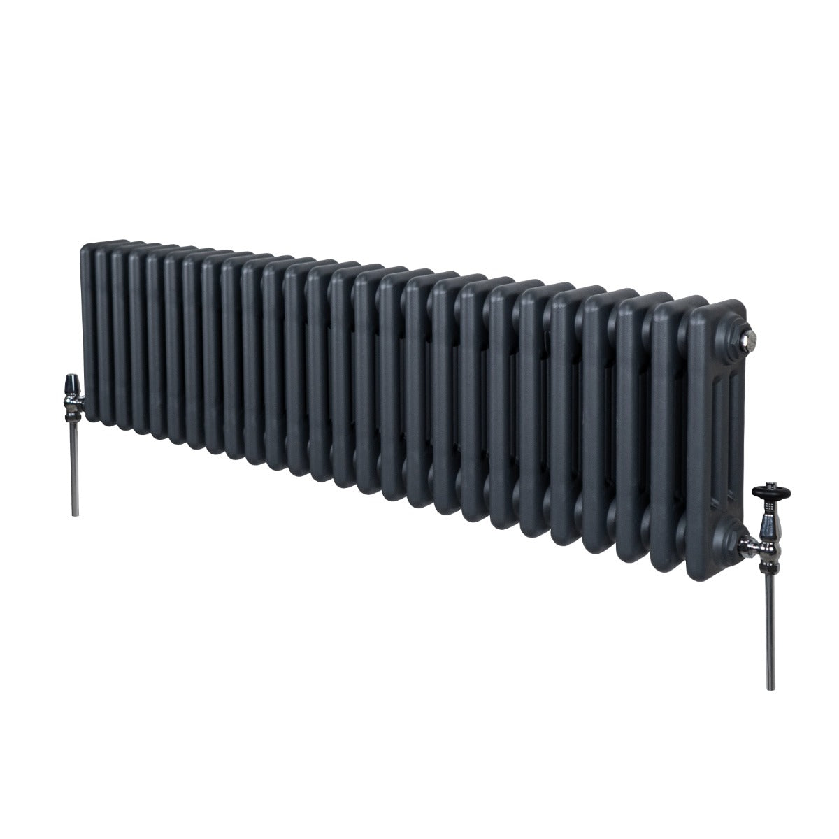 Traditionele 3 Kolom Radiator - 300 x 1192mm - Antraciet Grijs