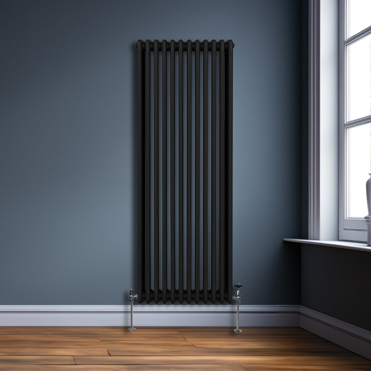 Traditionele 3-kolomsradiator - 1800 x 562 mm - Zwart