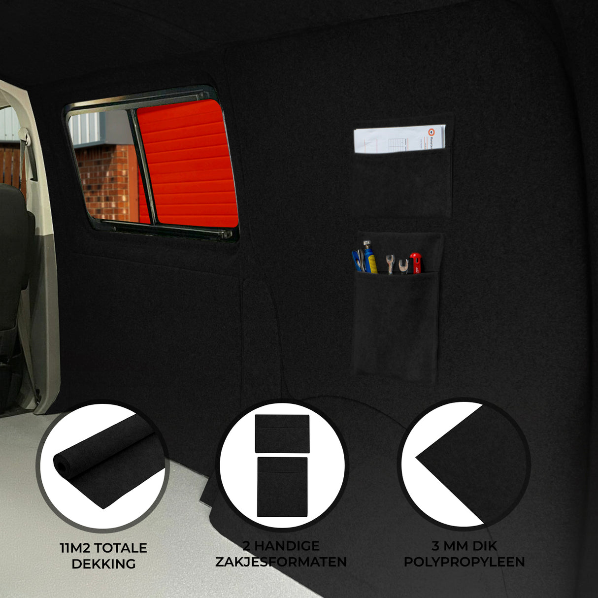 Bekleding Bedrijfswagen & Opbergvakken - Zwart